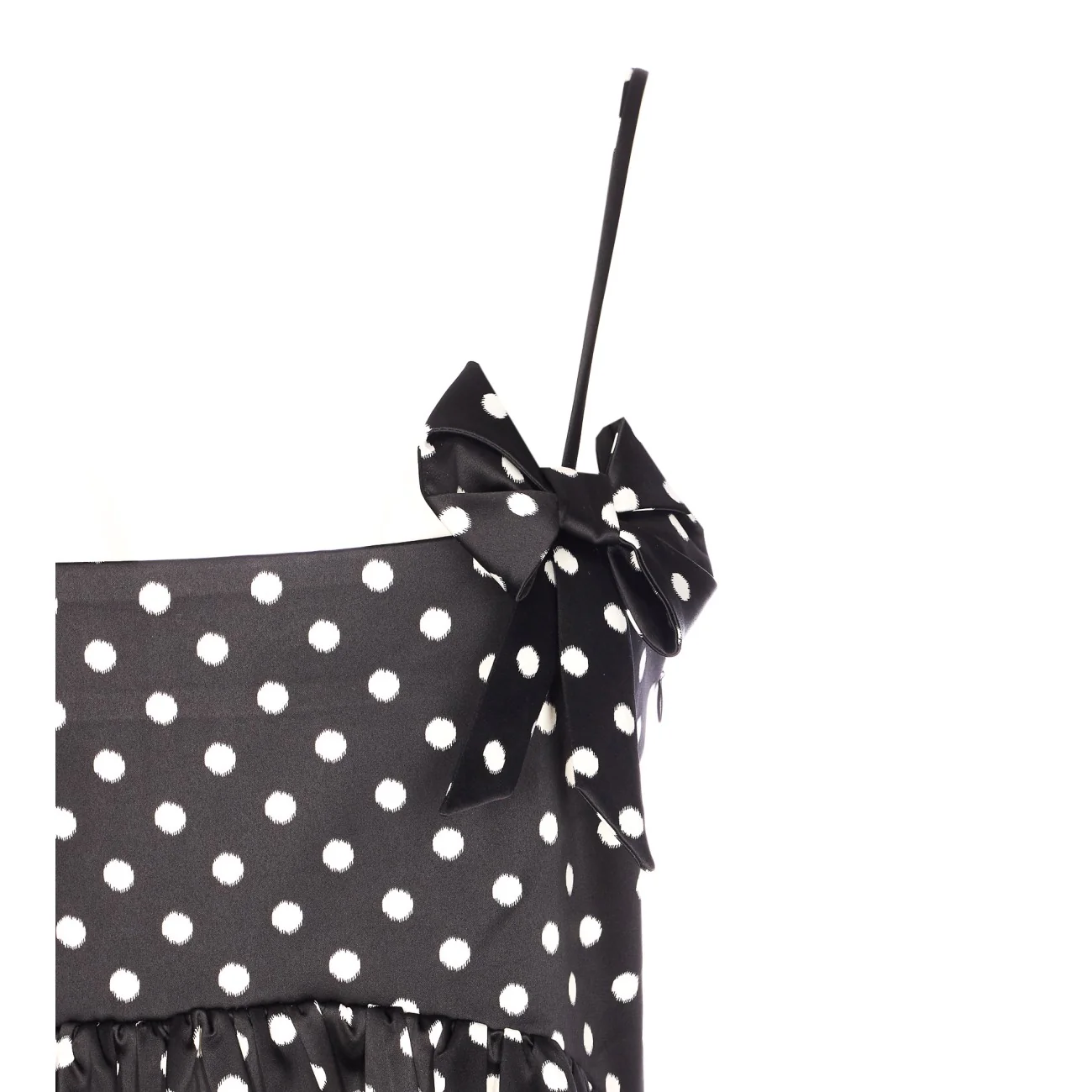 Ganni Women Polka Dots Satin Mini Dress - Image 4