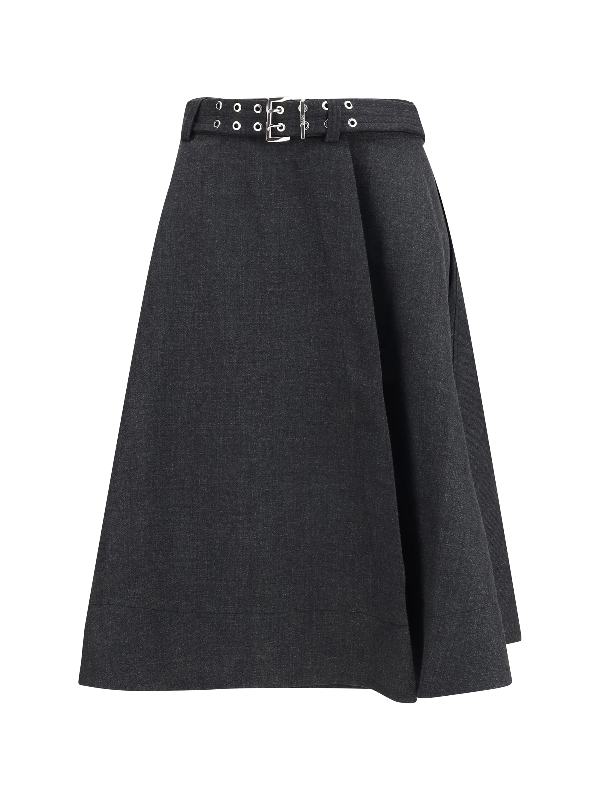 Ganni Women Wool Wrap Skirt