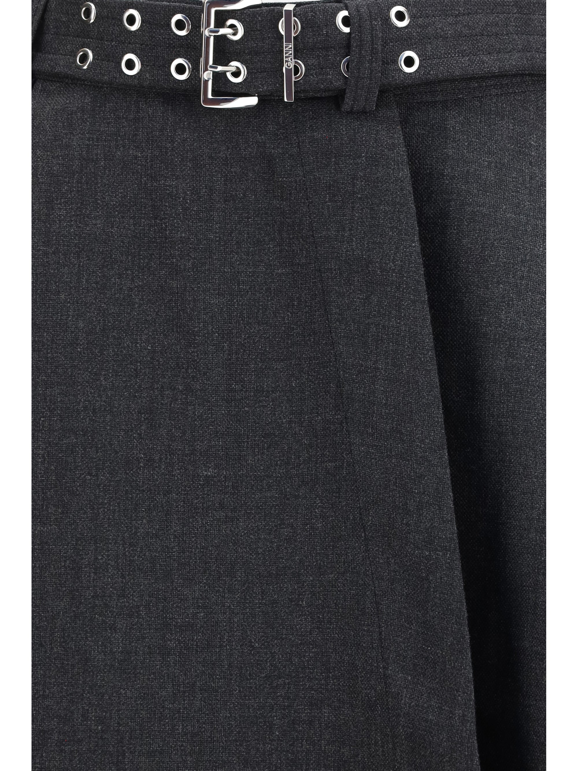 Ganni Women Wool Wrap Skirt - Image 3