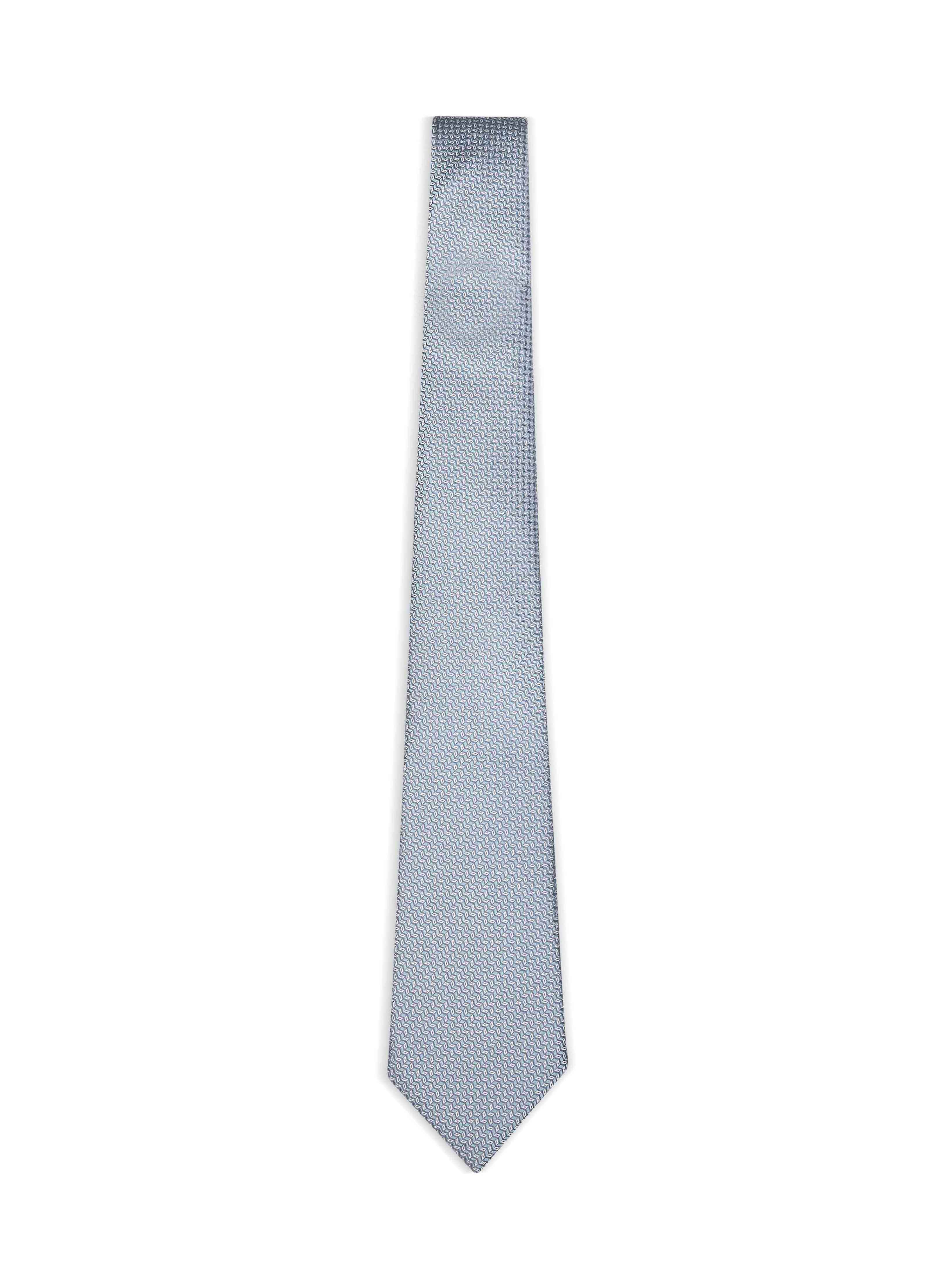 Giorgio Armani Men Aquamarine Jacquard Silk Tie