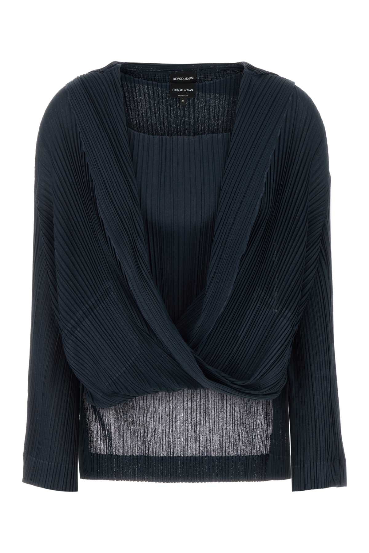 Giorgio Armani Women Navy Blue Jersey Blouse