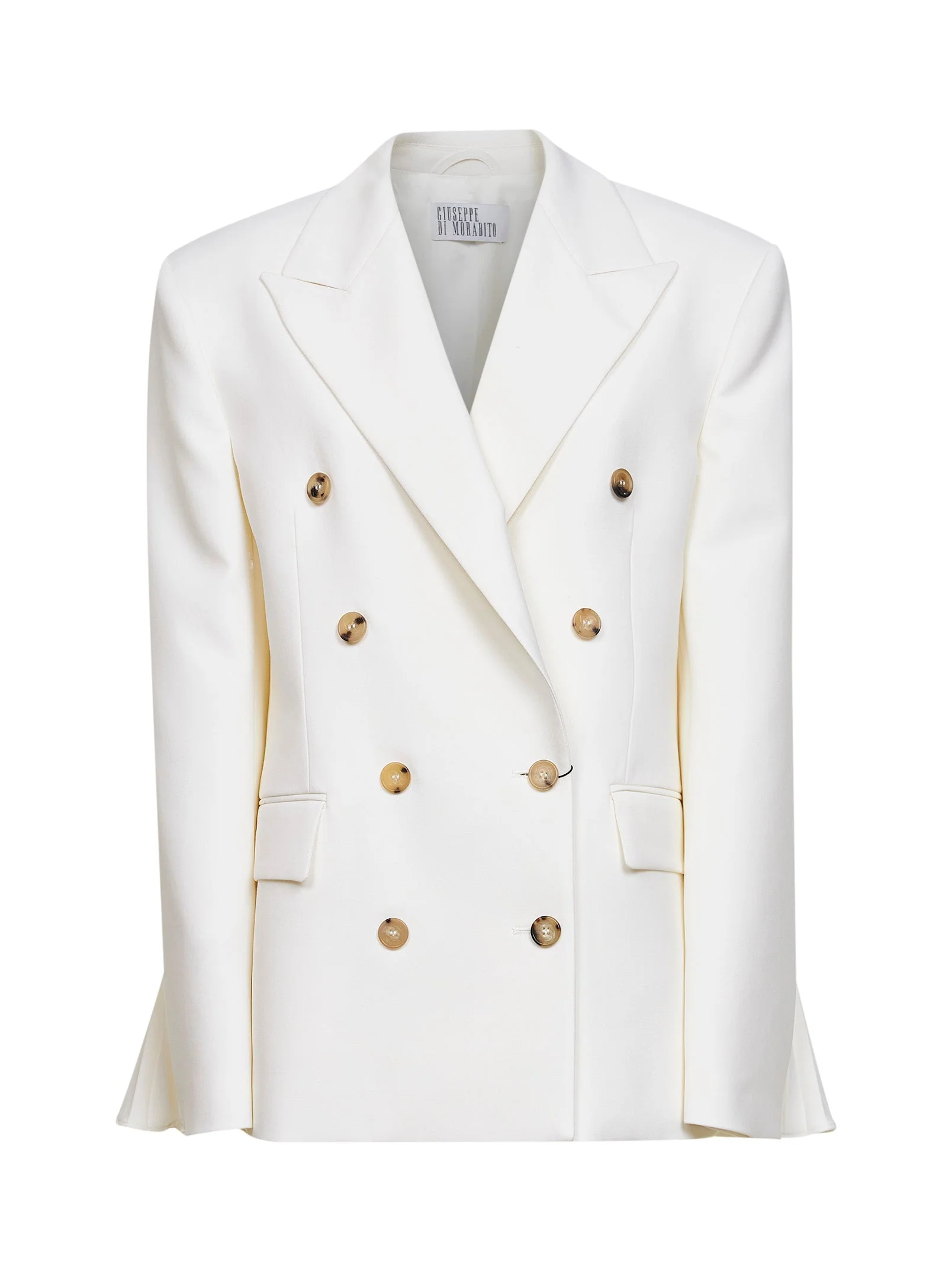 Giuseppe Di Morabito Women White Virgin Wool Double-Breasted Blazer