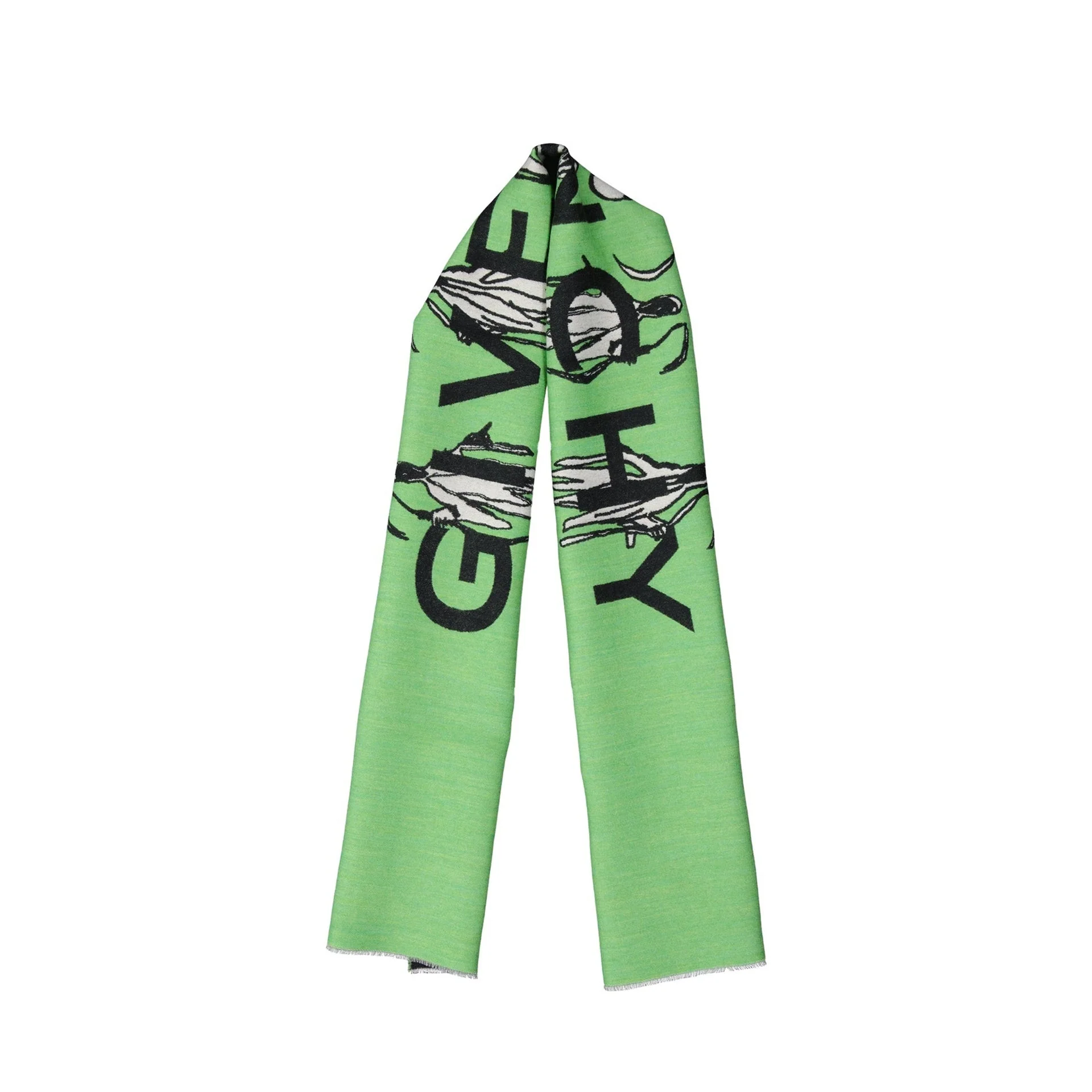Givenchy Logo Wool Scarf Men - Image 4