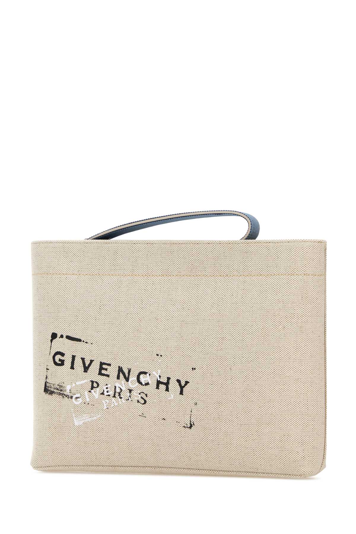 Givenchy Men Sand Canvas Clutch - Image 2