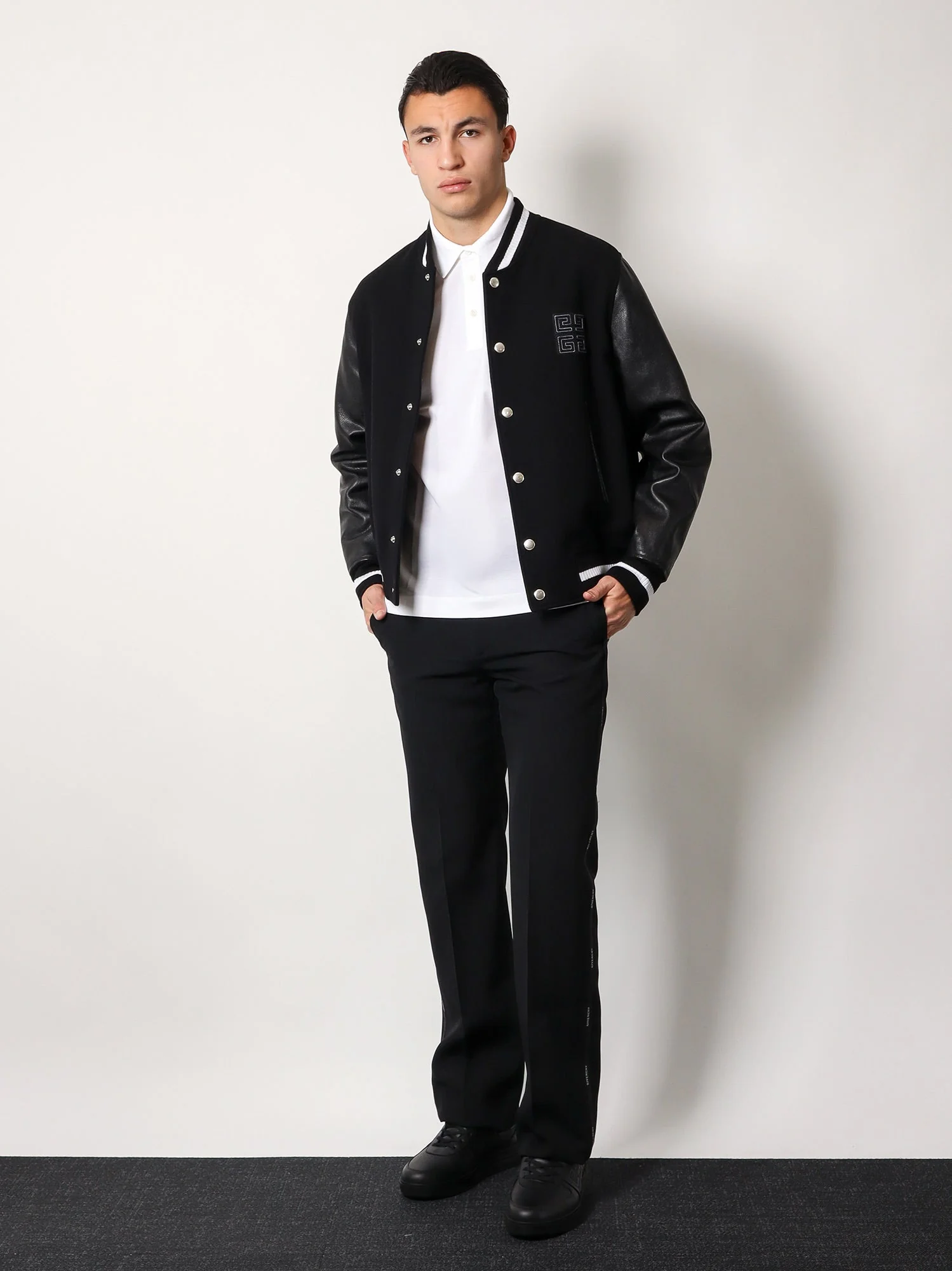 Givenchy Men Pique Cotton Polo Shirt With 4G Embroidery - Image 2