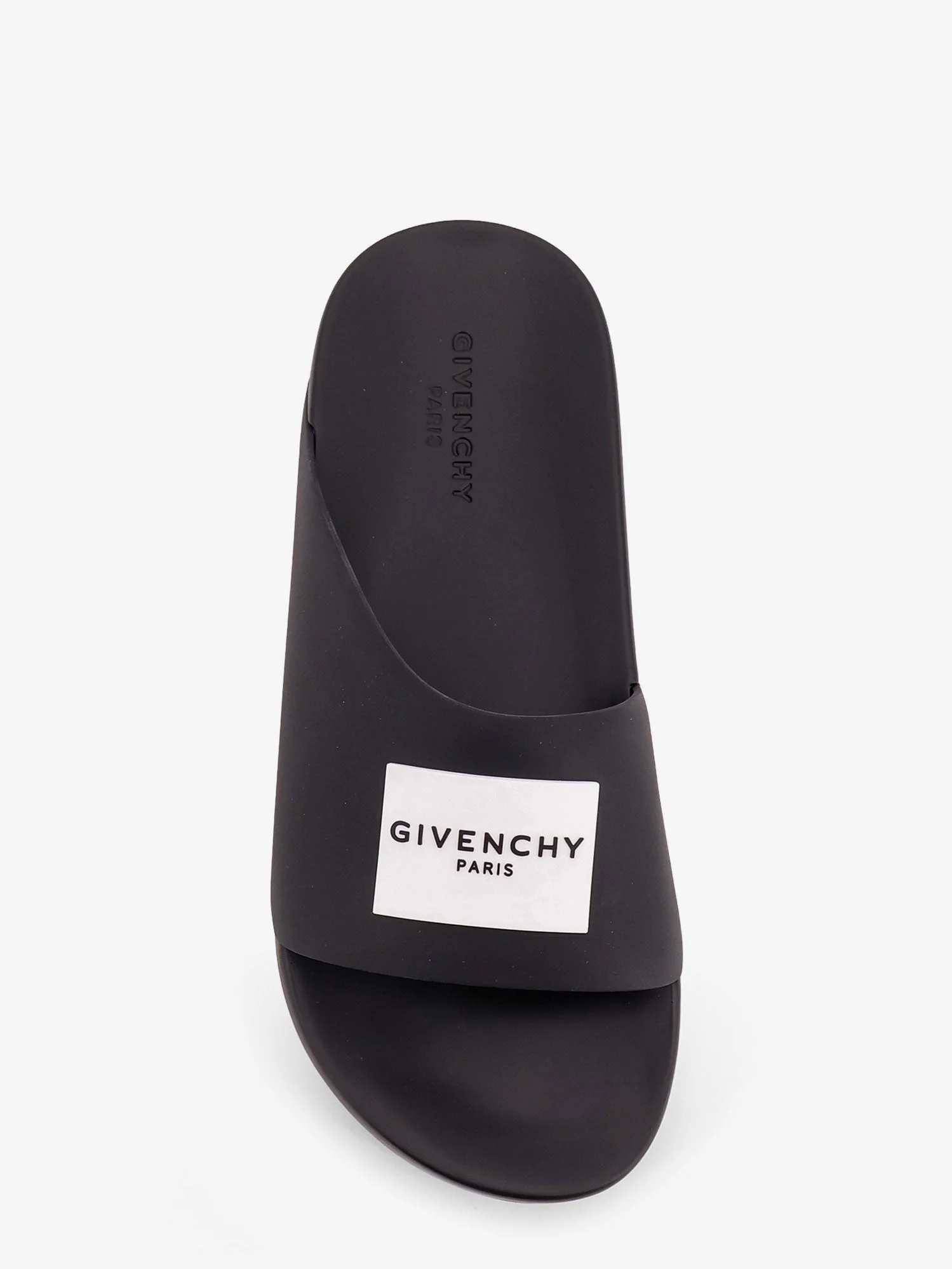 Givenchy Men Rubber Slide With Logo Lettering Patch - Image 5