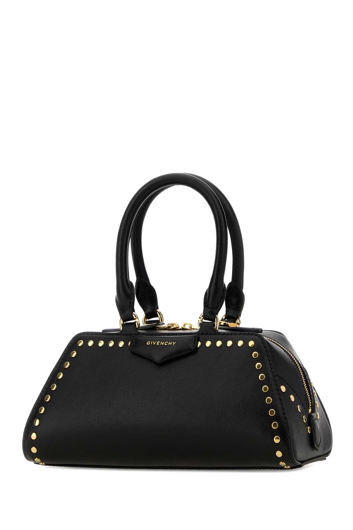 Givenchy Women Black Leather Mini Antigona East-West Handbag - Image 2