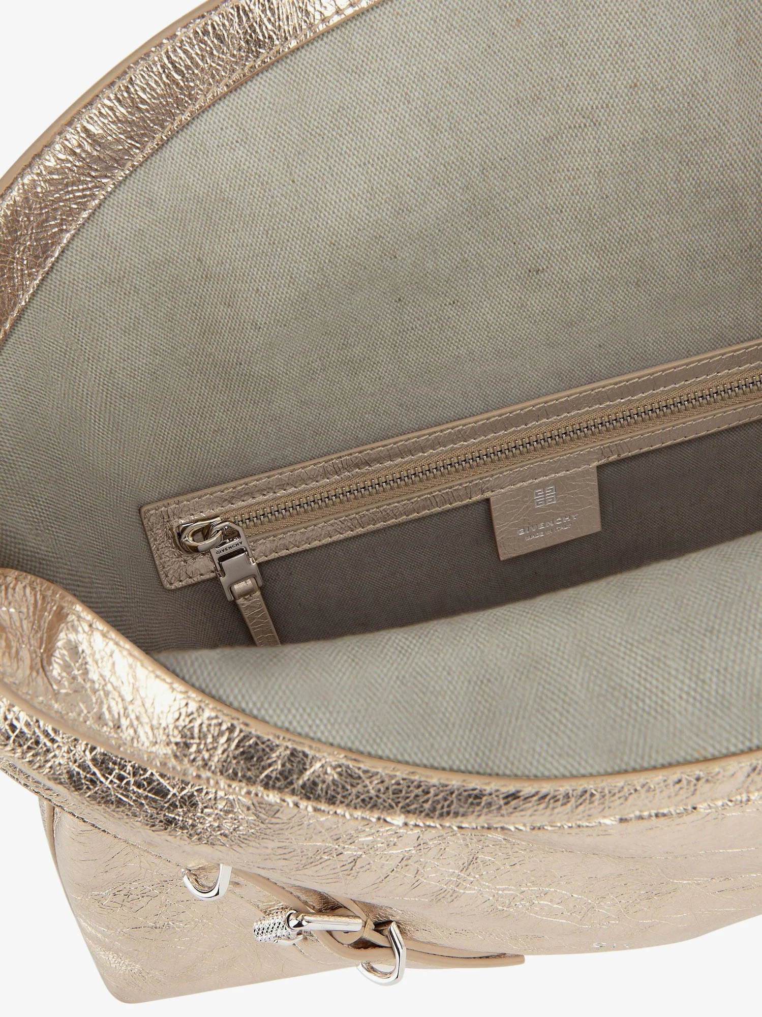 Givenchy Women Voyou Metallized Leather Shoulder Bag - Image 4