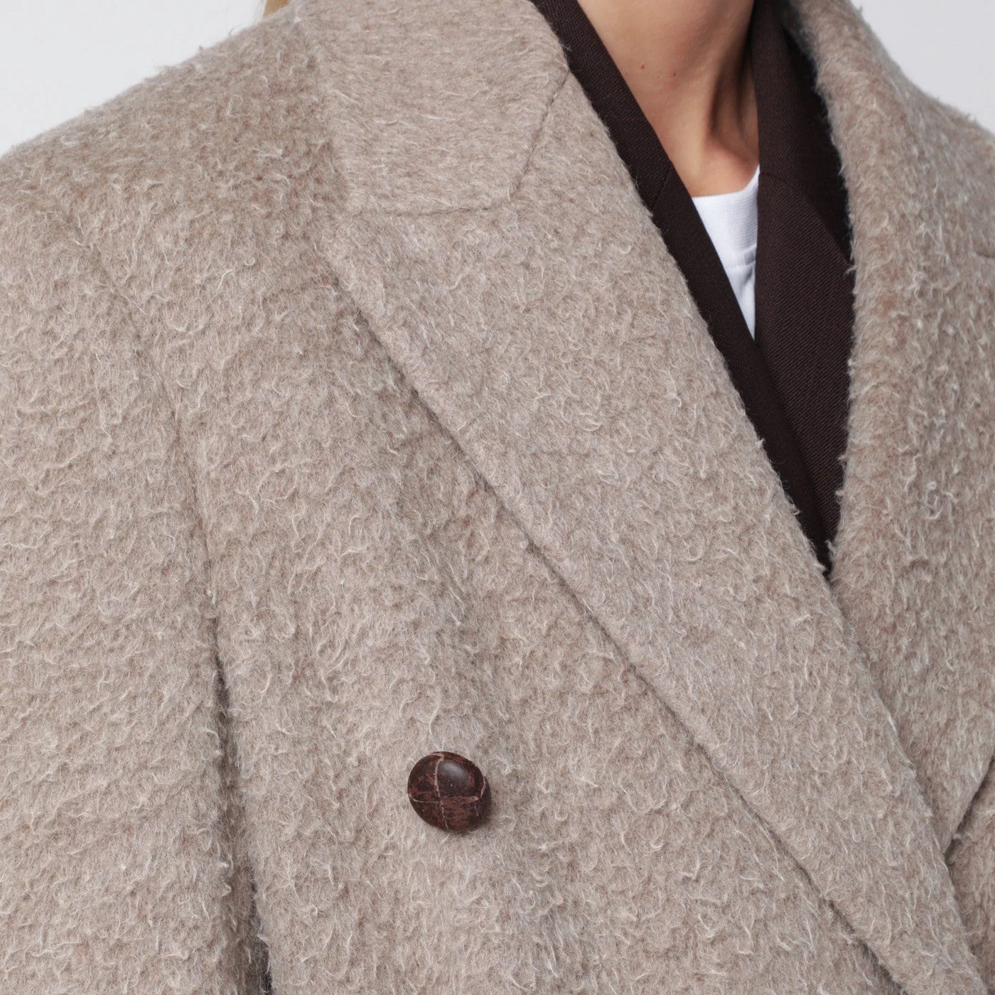 Golden Goose Greige Wool-Blend Belted Coat Women - Image 2