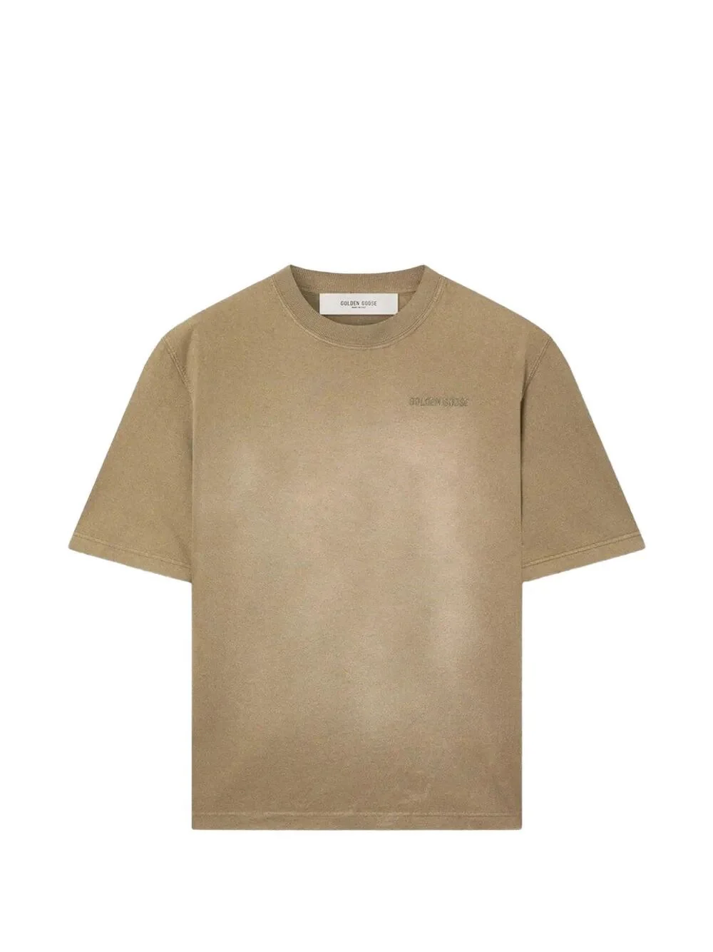 Golden Goose Men `Journey` T-Shirt With Embroidery