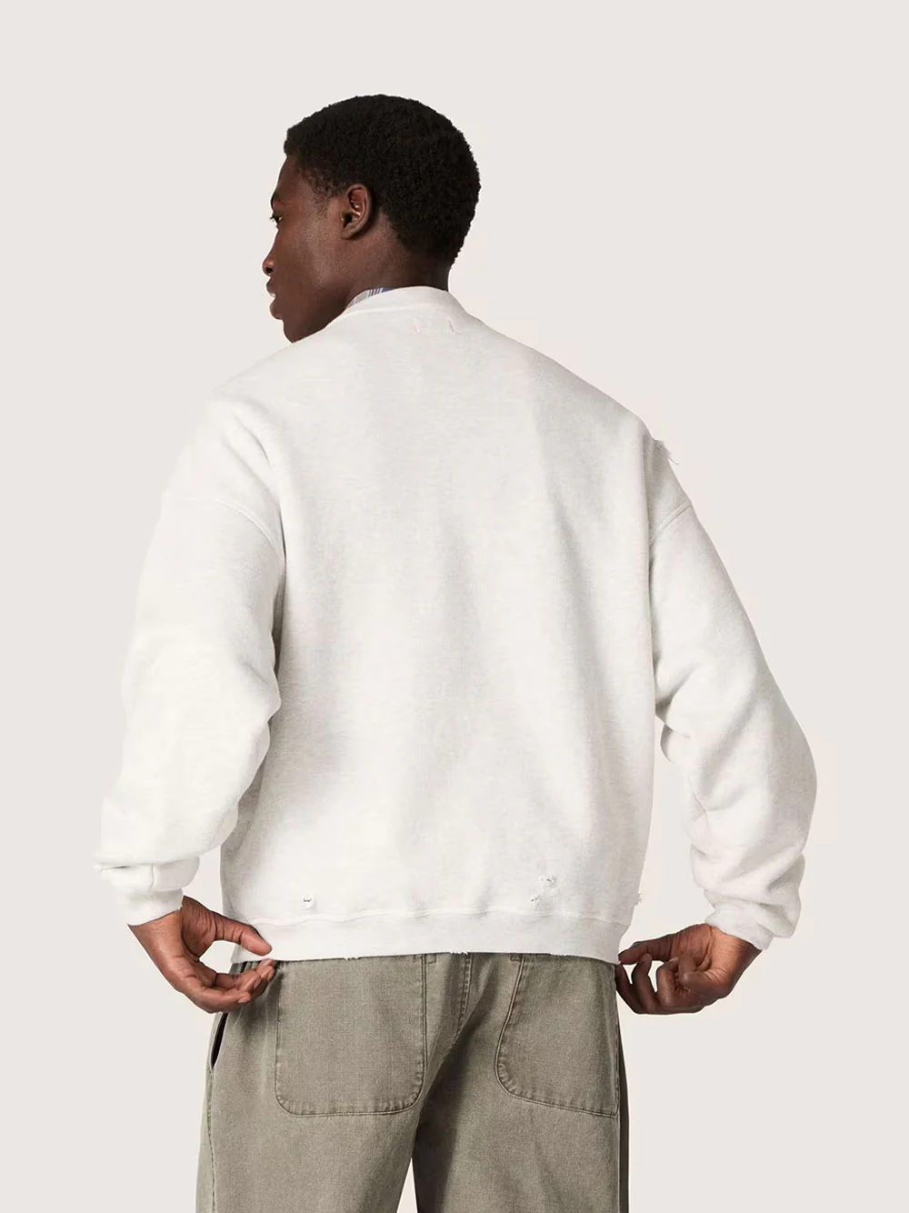 Golden Goose Men Melange Cotton Star Sweatshirt With Embroidery - Image 3