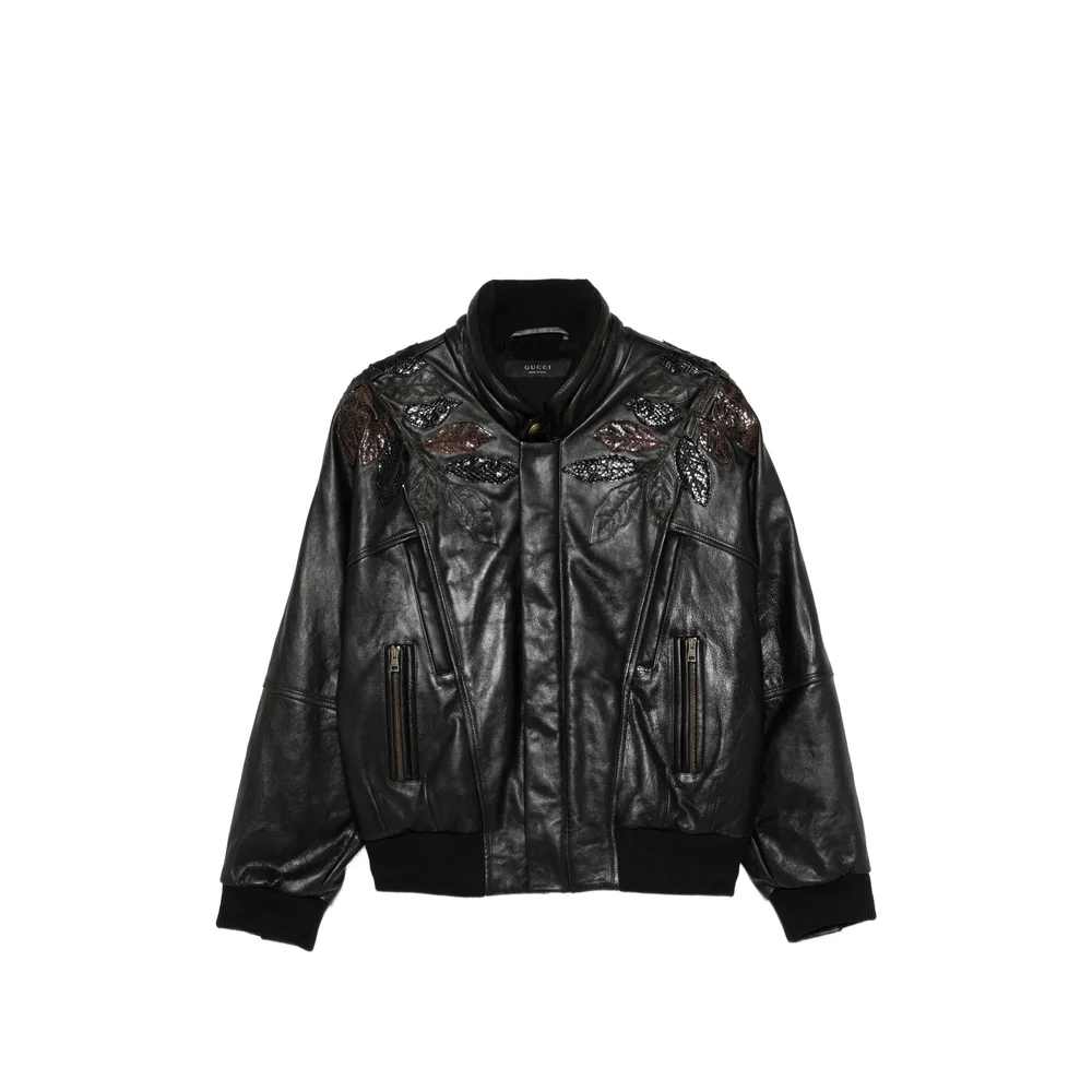 Gucci Brown Jackets - Leather Jackets Women