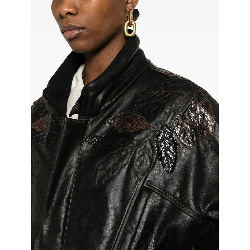 Gucci Brown Jackets - Leather Jackets Women - Image 4