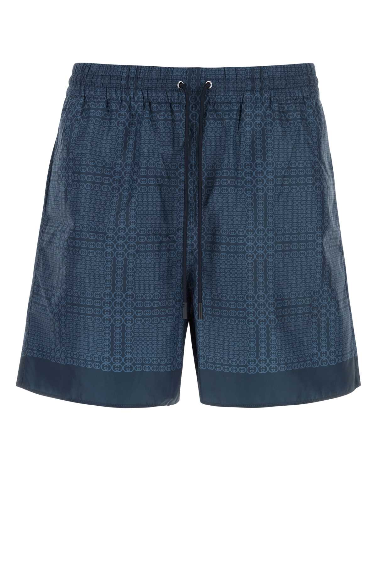 Gucci Men Printed Polyester Swimming Shorts
