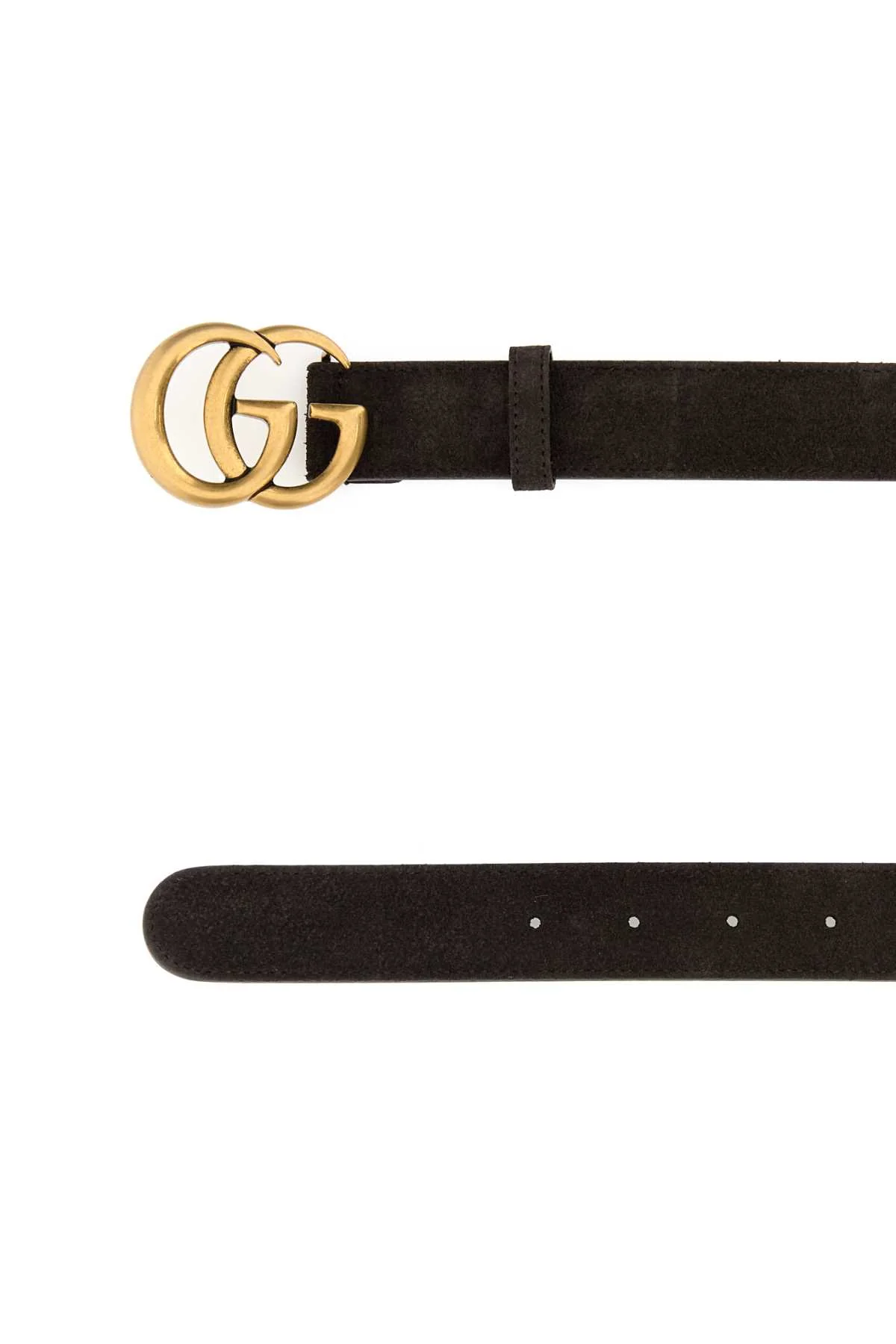 Gucci Men Dark Brown Suede Belt - Image 2