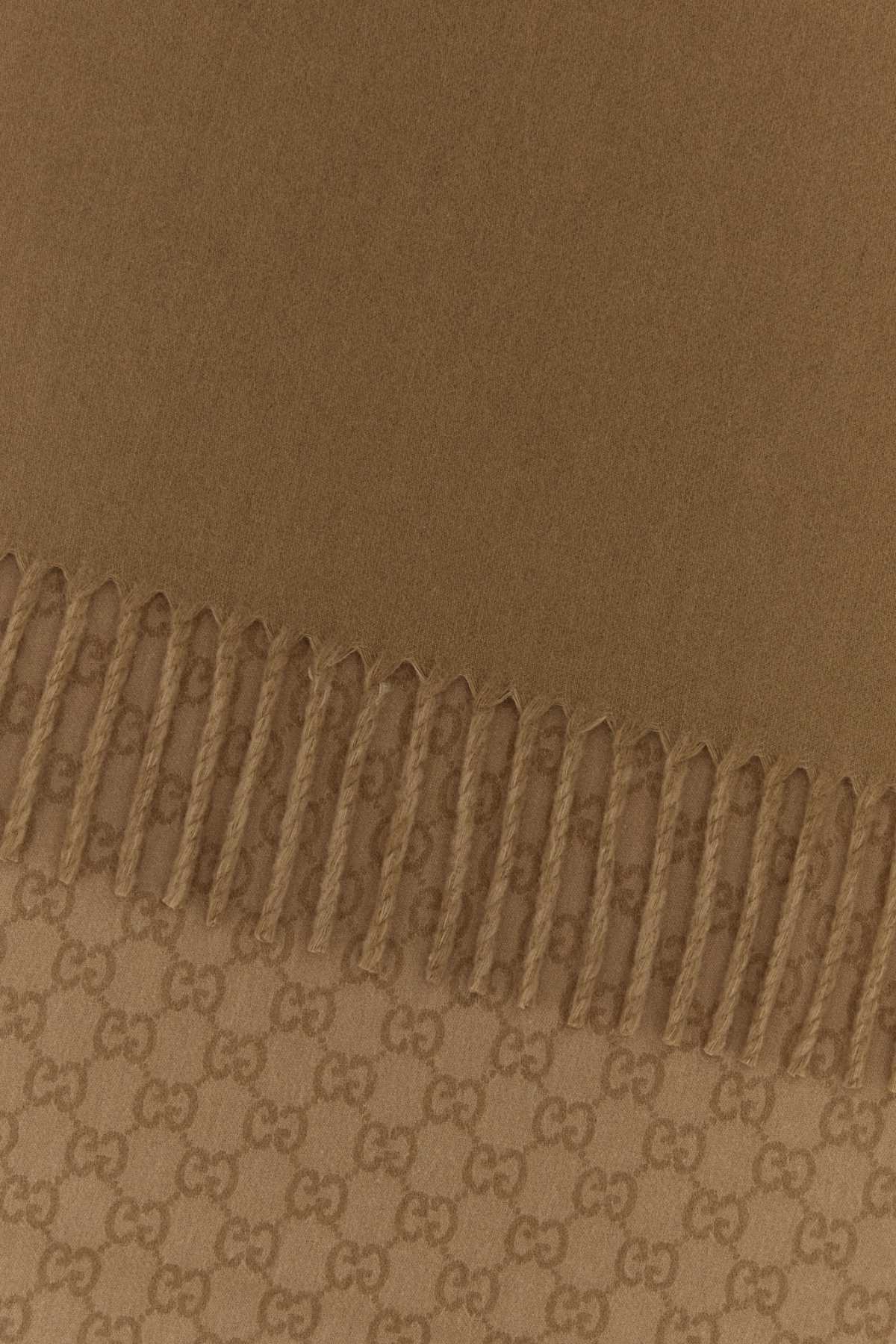 Gucci Men Embroidered Wool Blend Scarf - Image 2