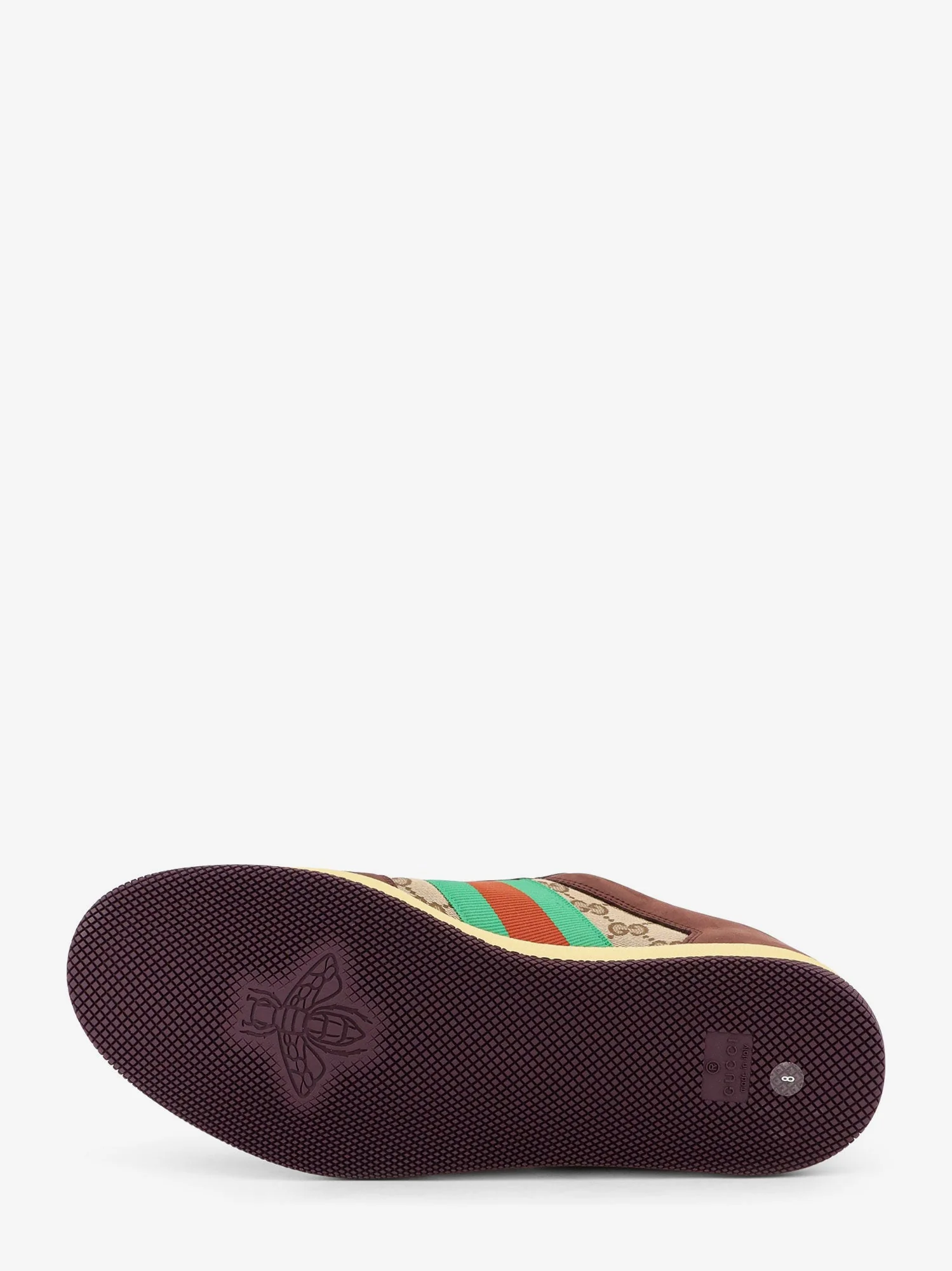 Gucci Men Gg Fabric Leather Sneakers - Image 4