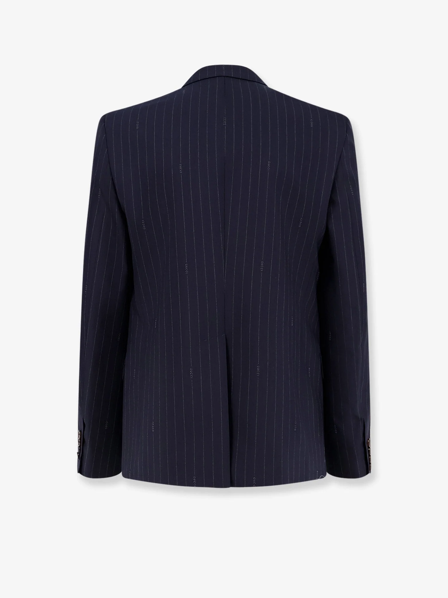 Gucci Men Gucci Pinstripe Wool Single-Breasted Blazer - Image 4
