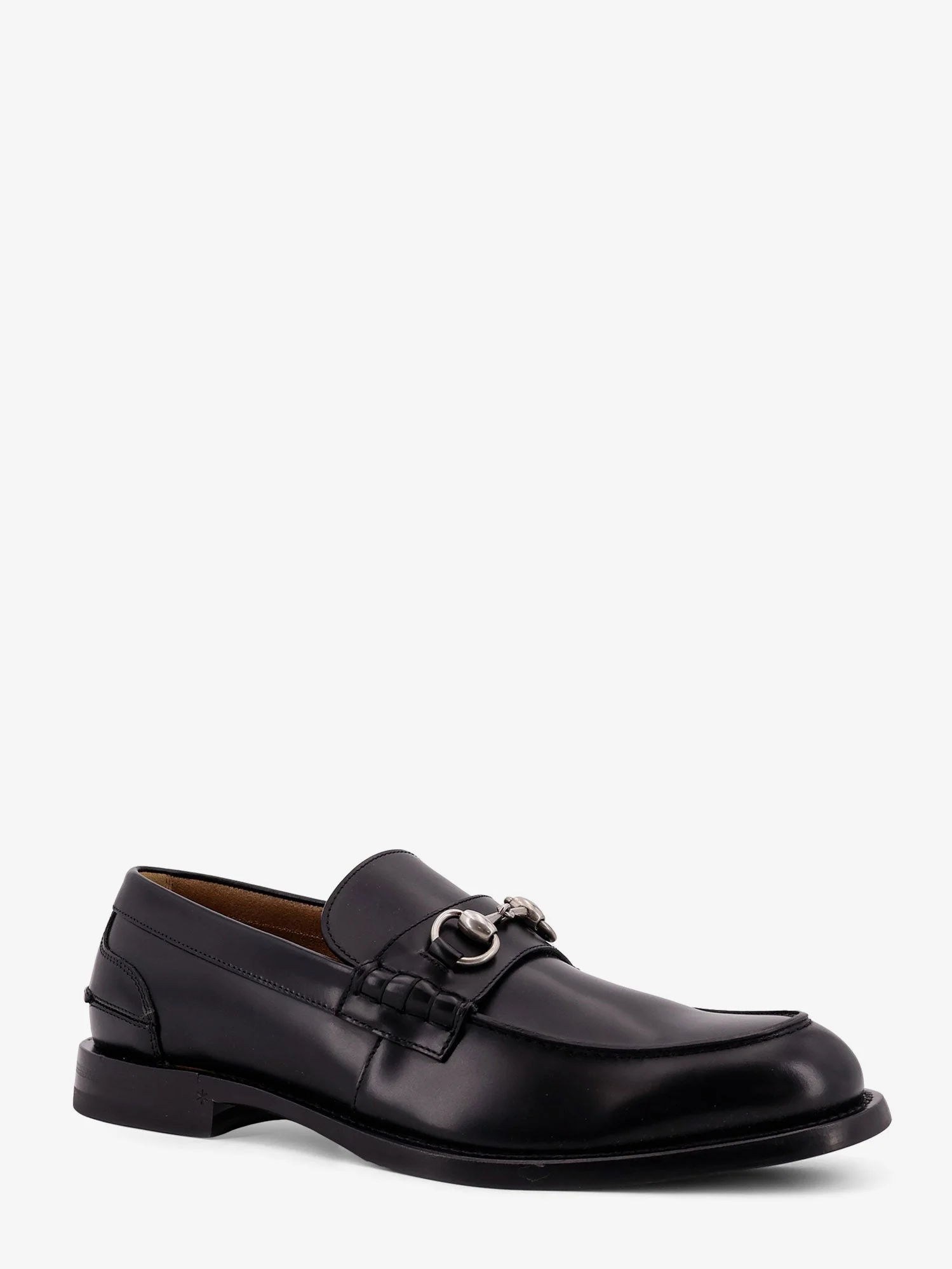 Gucci Men Leather Loafer With Horsebit Detail - Image 3