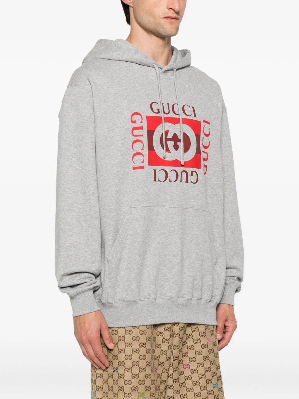 Gucci Men Logo Cotton Hoodie - Image 2