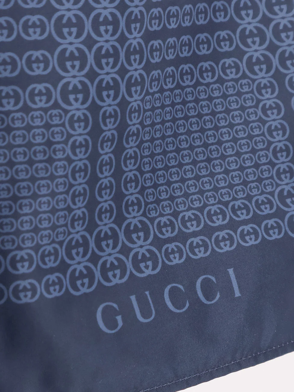 Gucci Men Nylon Swim Trunks With All-Over Gucci Incrocio Print - Image 5