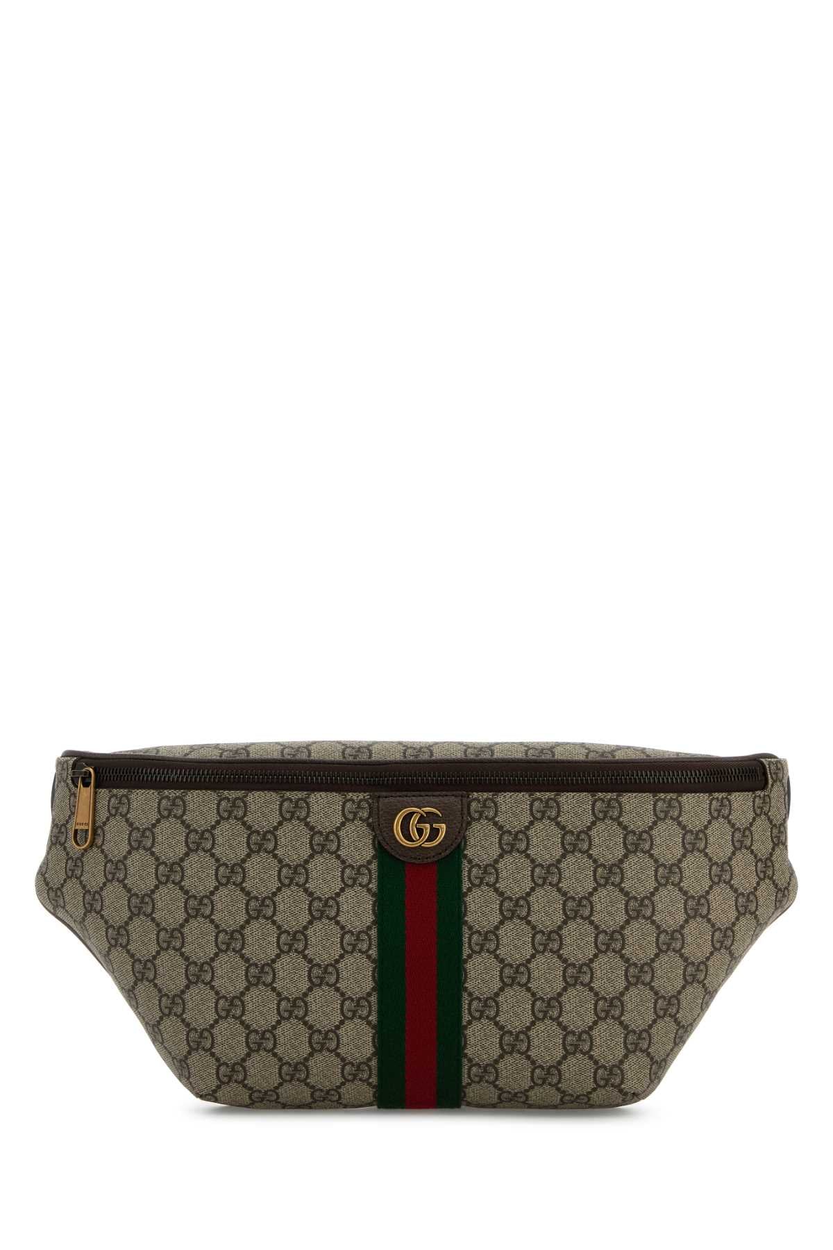 Gucci Men Printed Canvas Belt Bag