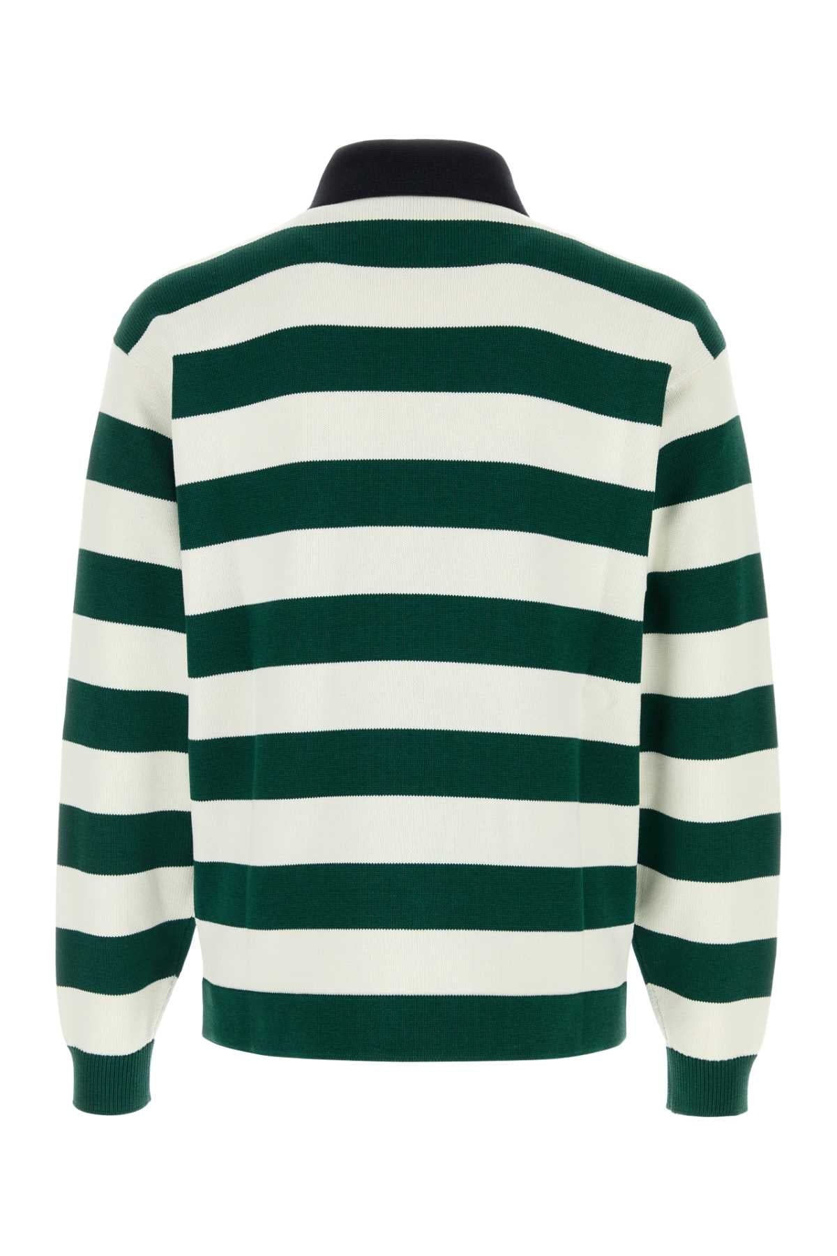 Gucci Men Embroidered Silk Blend Polo Shirt - Image 2