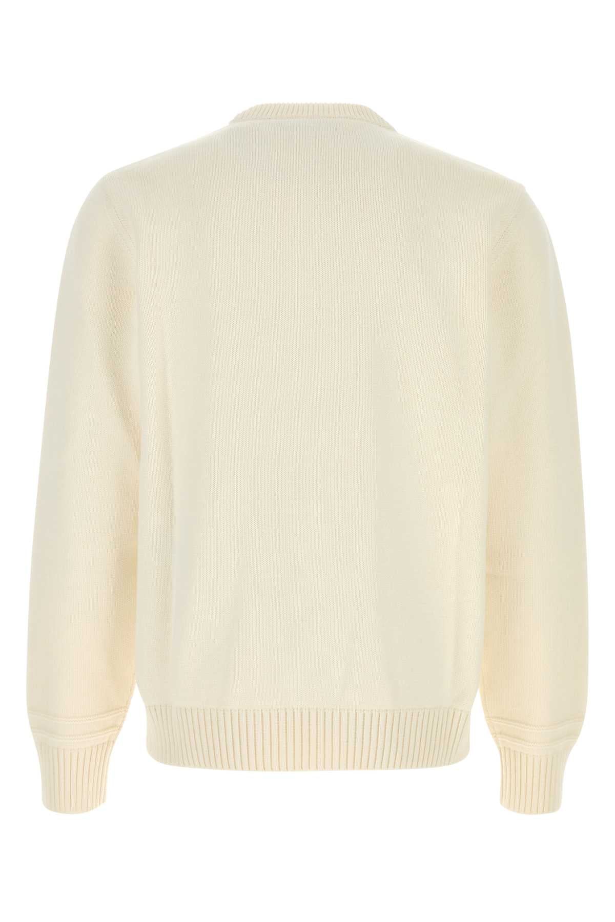 Gucci Men Ivory Cotton Blend Sweater - Image 2