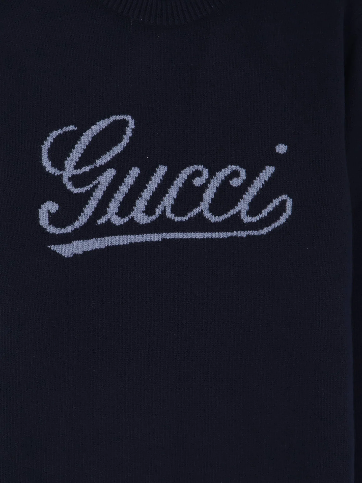 Gucci Men Wool Sweater With Frontal Embroidered Logo - Image 3