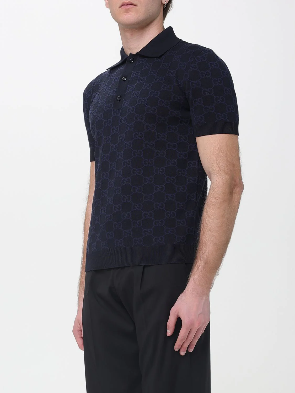 Gucci Polo Shirt Men Blue - Image 4