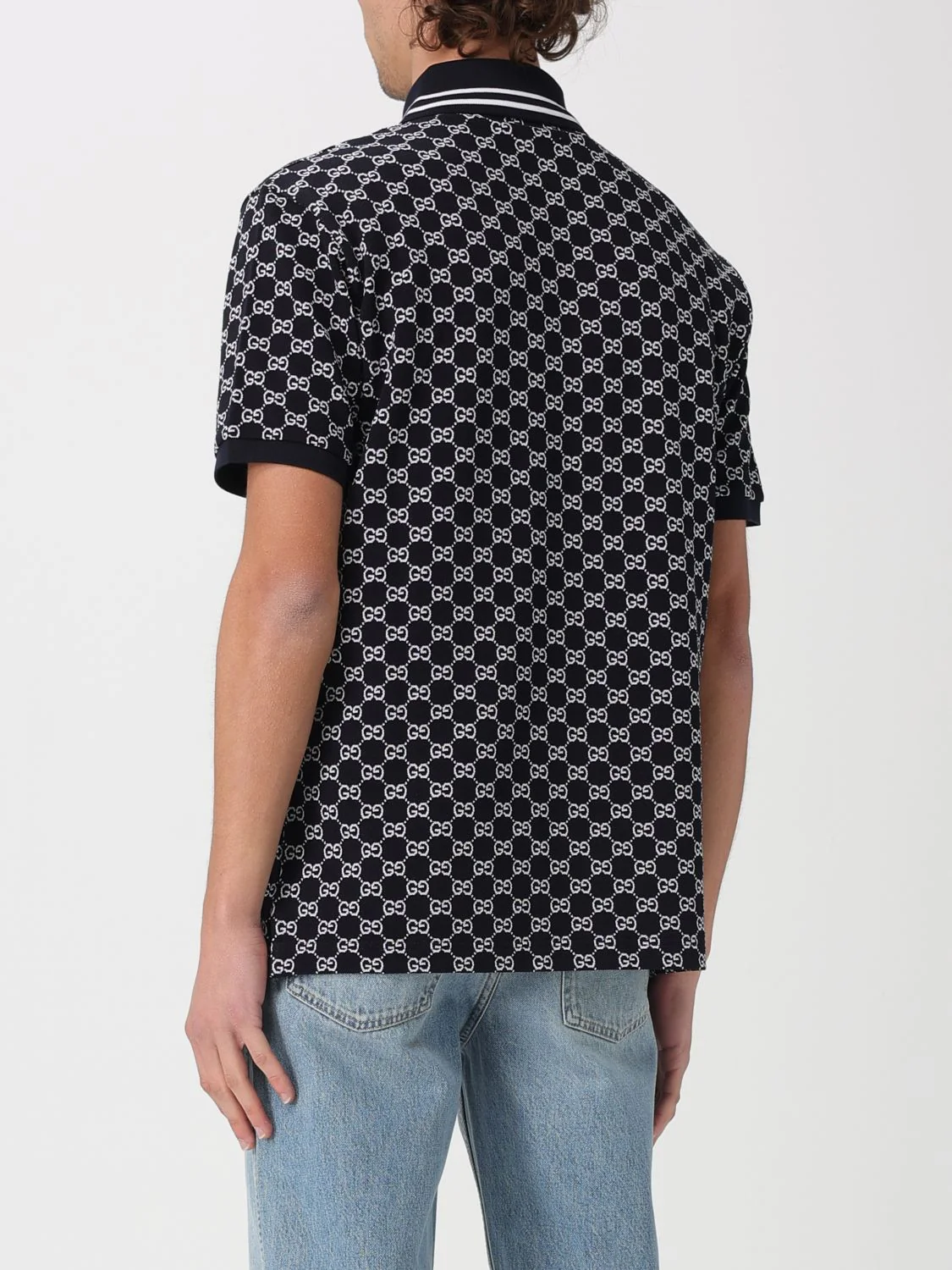 Gucci Polo Shirt Men Navy - Image 3