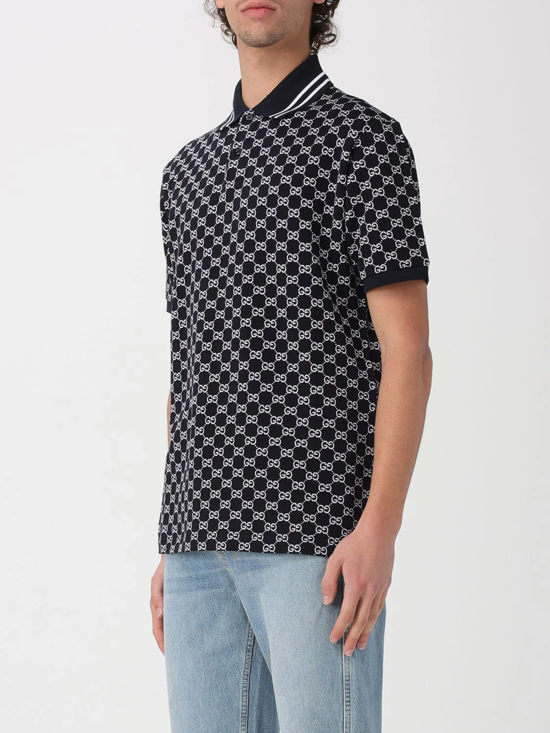 Gucci Polo Shirt Men Navy - Image 4