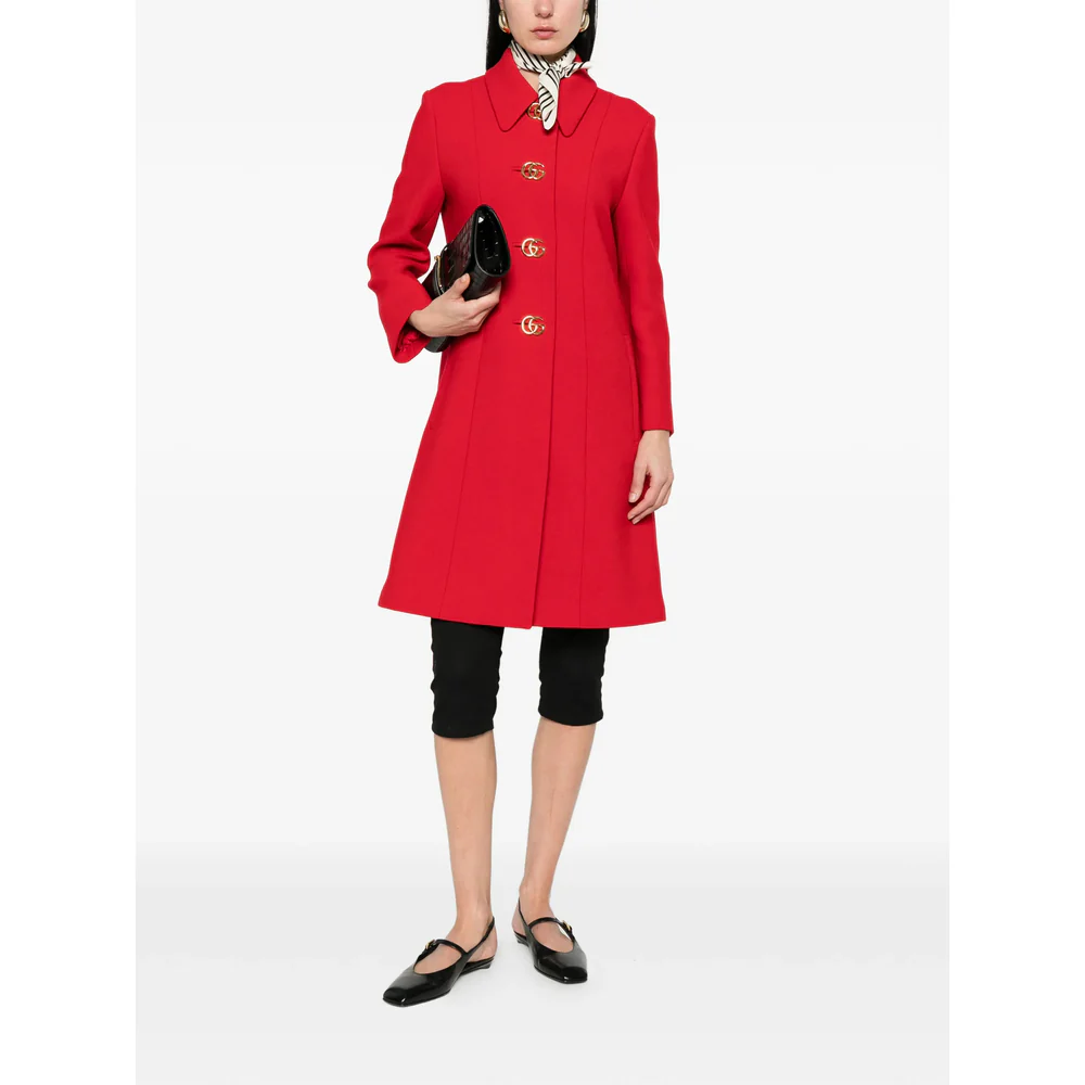 Gucci Red Coats - Single Breasted Coats Women - Image 4