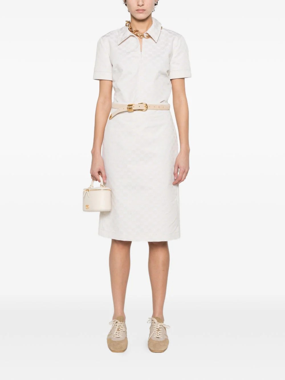 Gucci Women Gg Cotton Blend Polo Shirt - Image 2