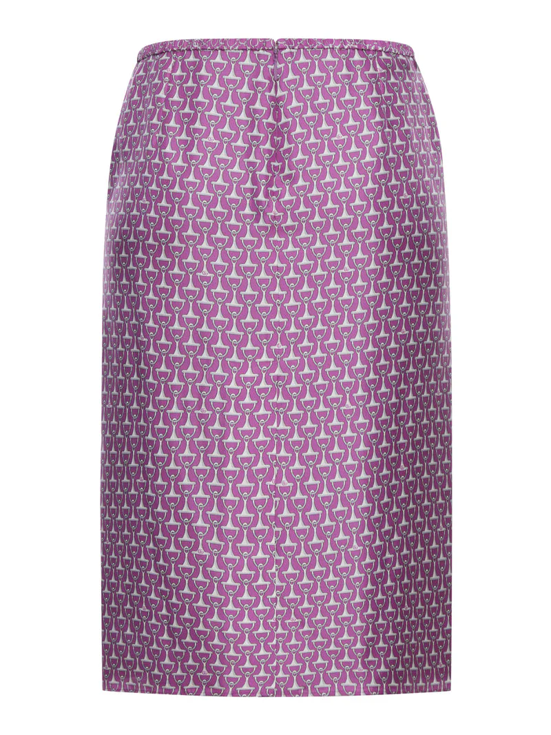 Gucci Women Silk Horse-Print Midi Skirt - Image 2