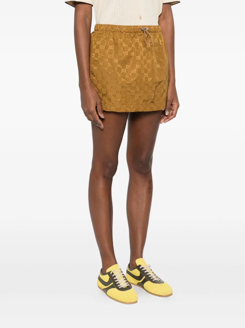 Gucci Women Gg Nylon Mini Skirt - Image 5