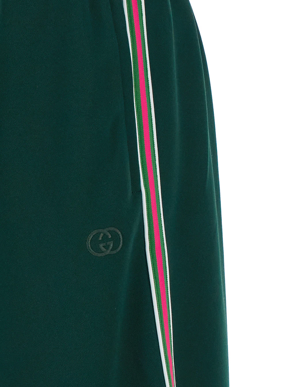 Gucci Women Green Pants With Striped Details In Tech Fabric Woman - Image 3
