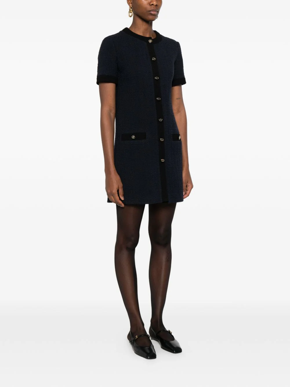 Gucci Women Wool Tweed Dress - Image 4
