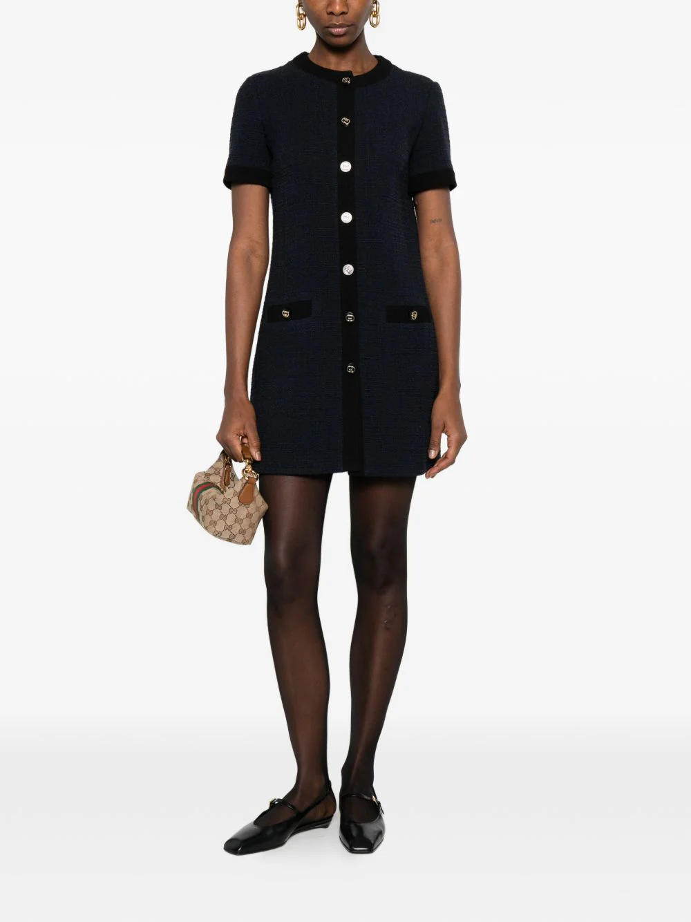 Gucci Women Wool Tweed Dress - Image 5