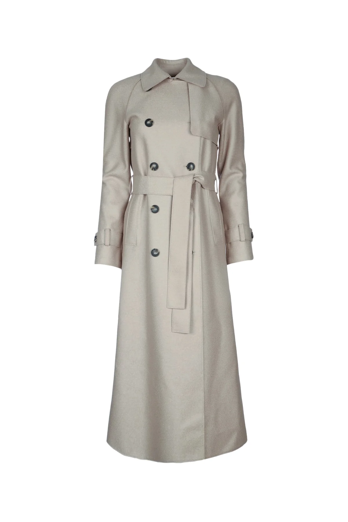 Harris Wharf London Women Women Long Raglan Trench Light Pressed Wool