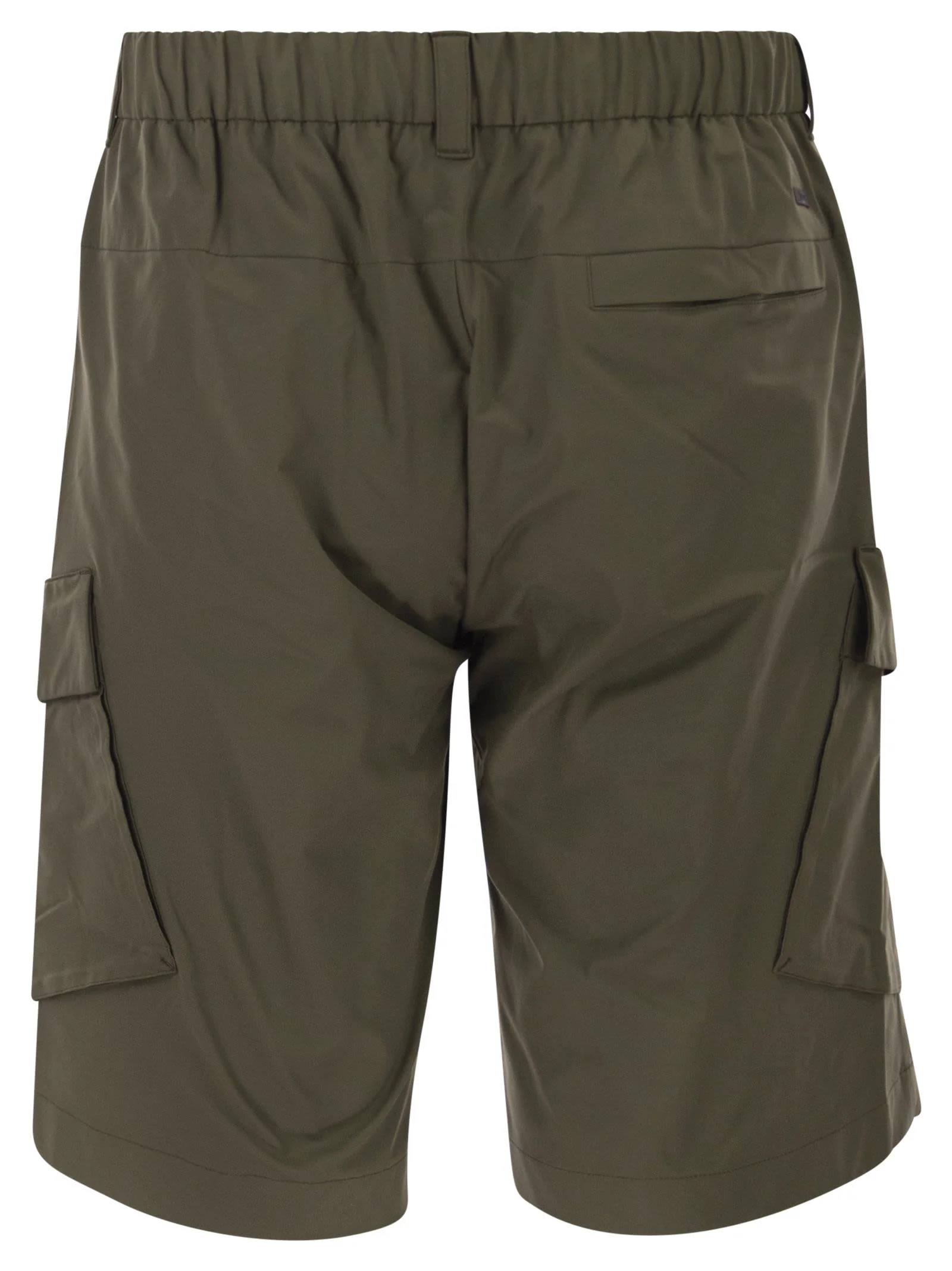 Herno Men Technical Fabric Cargo Bermuda Shorts - Image 2