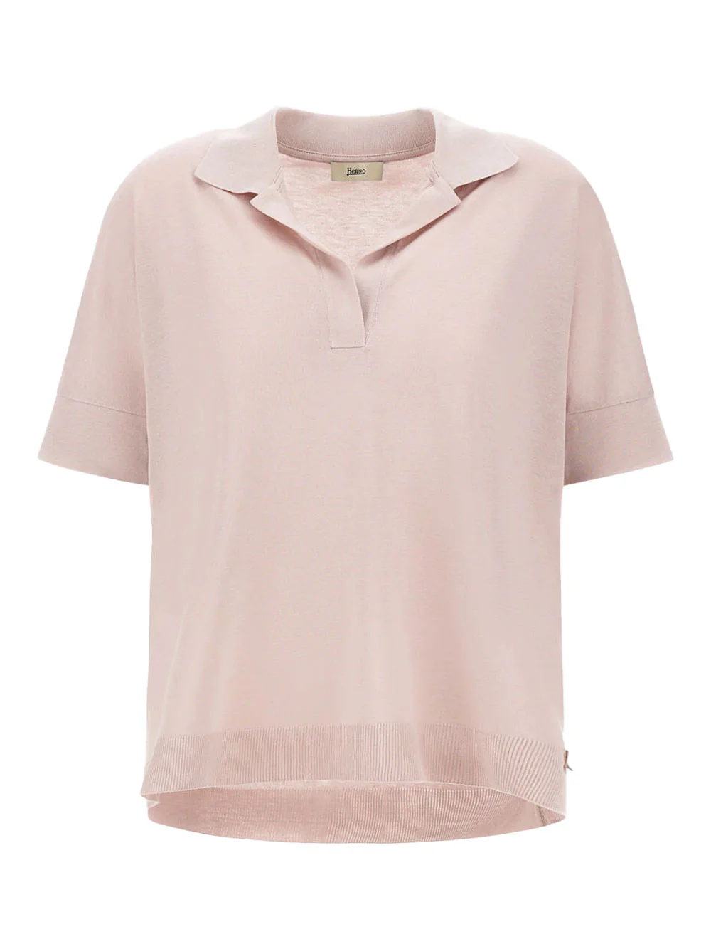Herno Women Cotton Blend Jersey Polo
