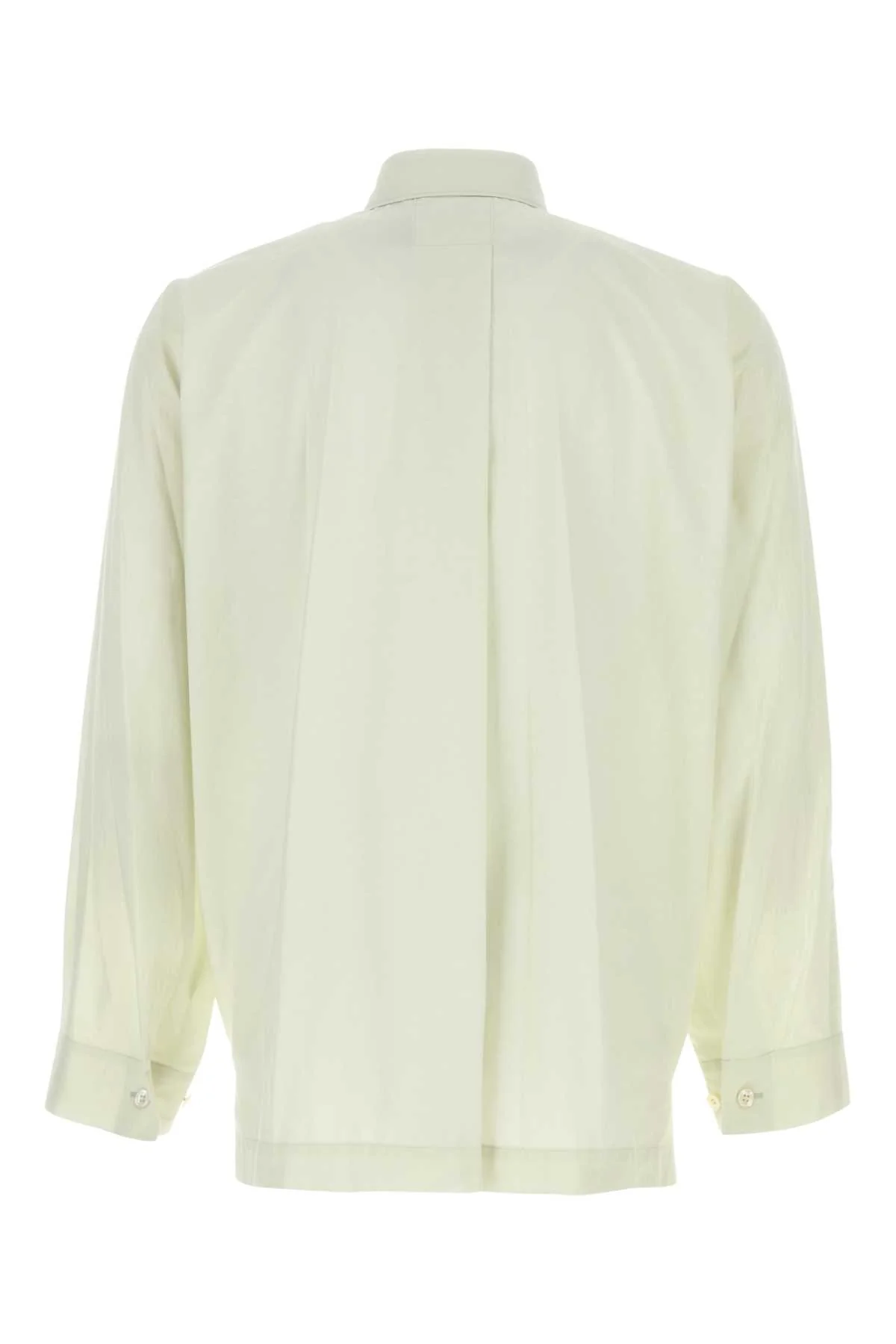 Homme Plisse' Issey Miyake Men Light Green Cotton Shirt - Image 2