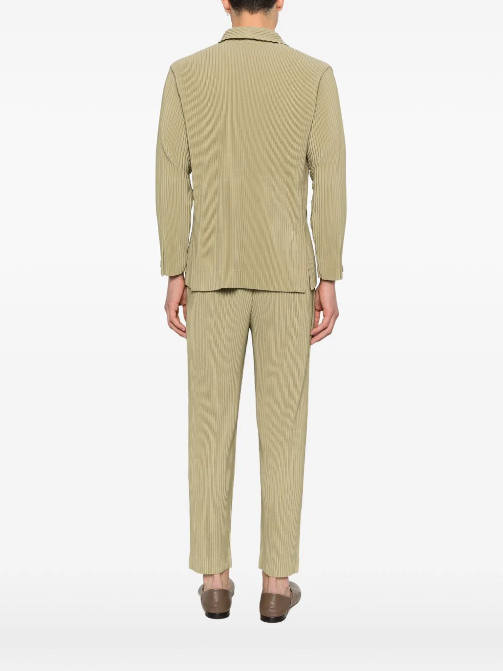 Homme Plisse' Issey Miyake Men Pleated Single-Breasted Jacket - Image 4