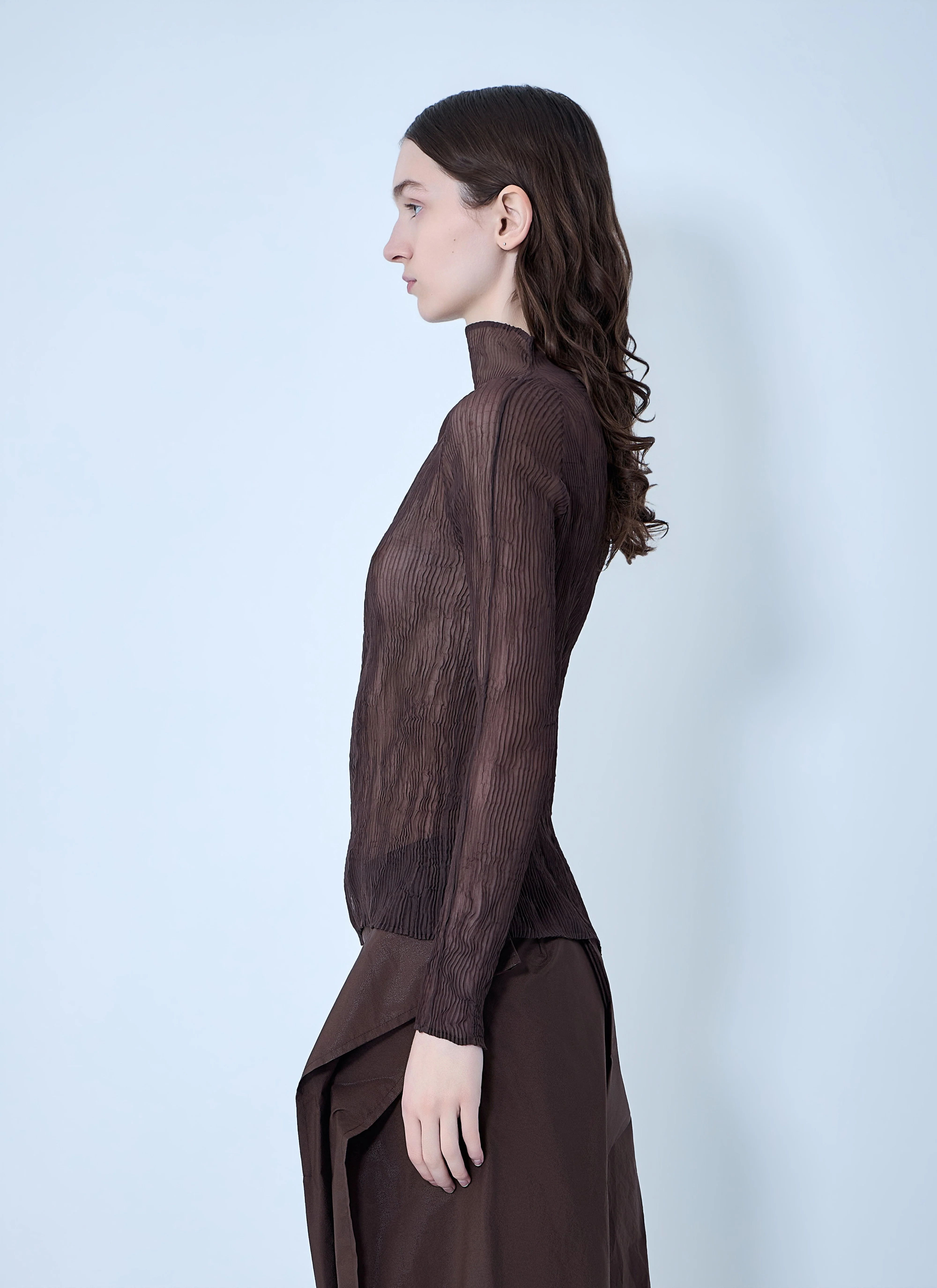 Issey Miyake Women Chiffon Twist Top - Image 3