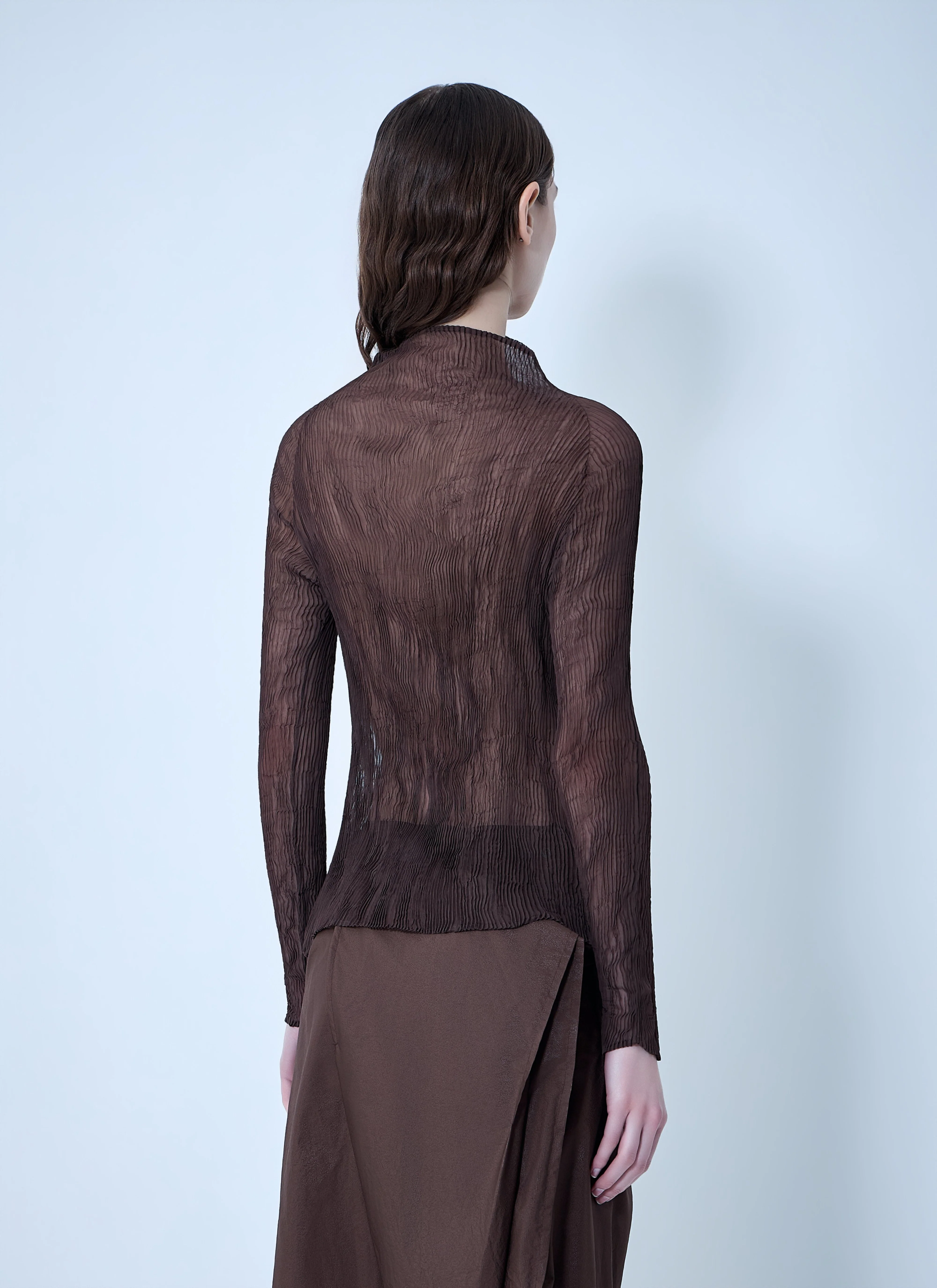 Issey Miyake Women Chiffon Twist Top - Image 4