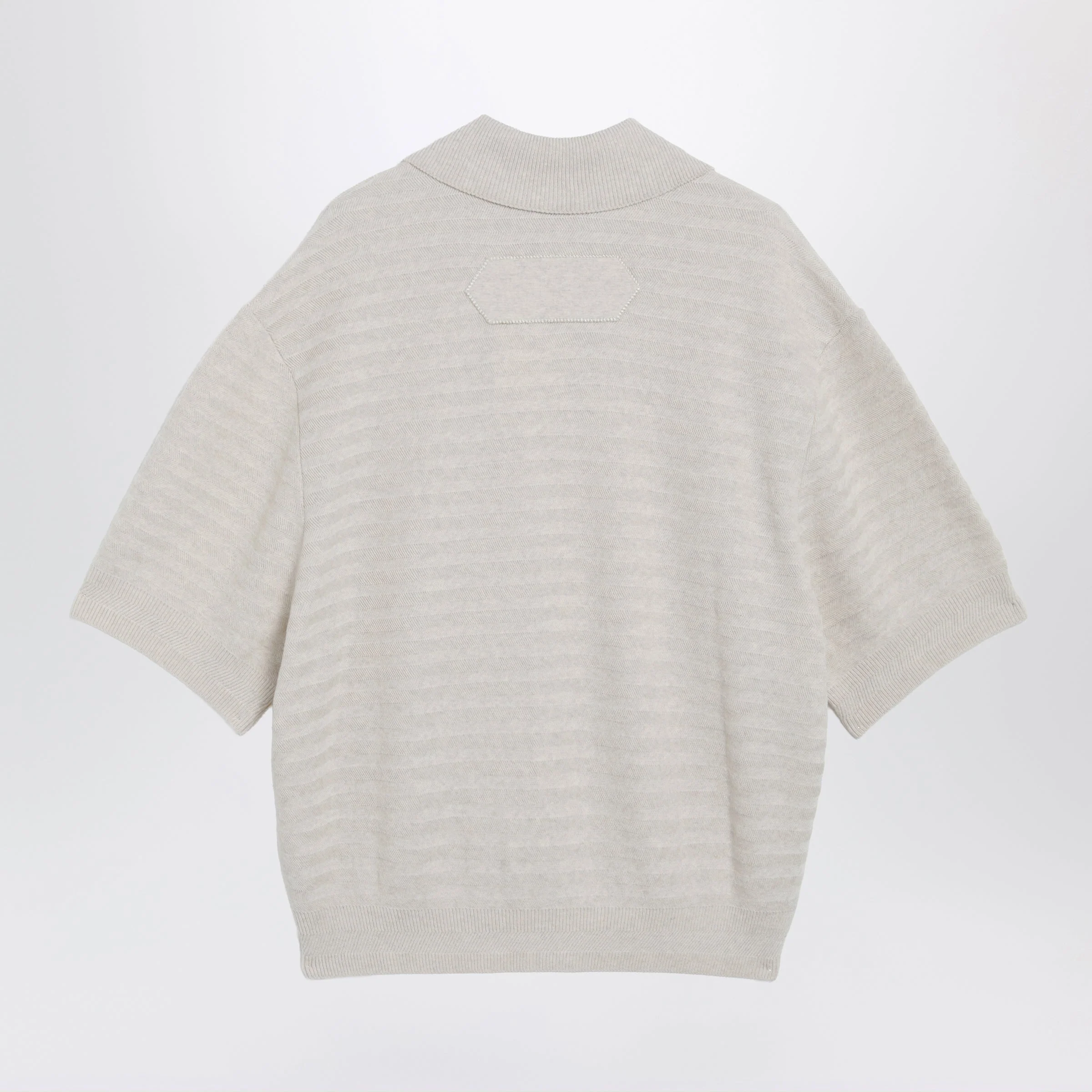 Jacquemus Light Beige Polo In Cotton And Silk Men - Image 2