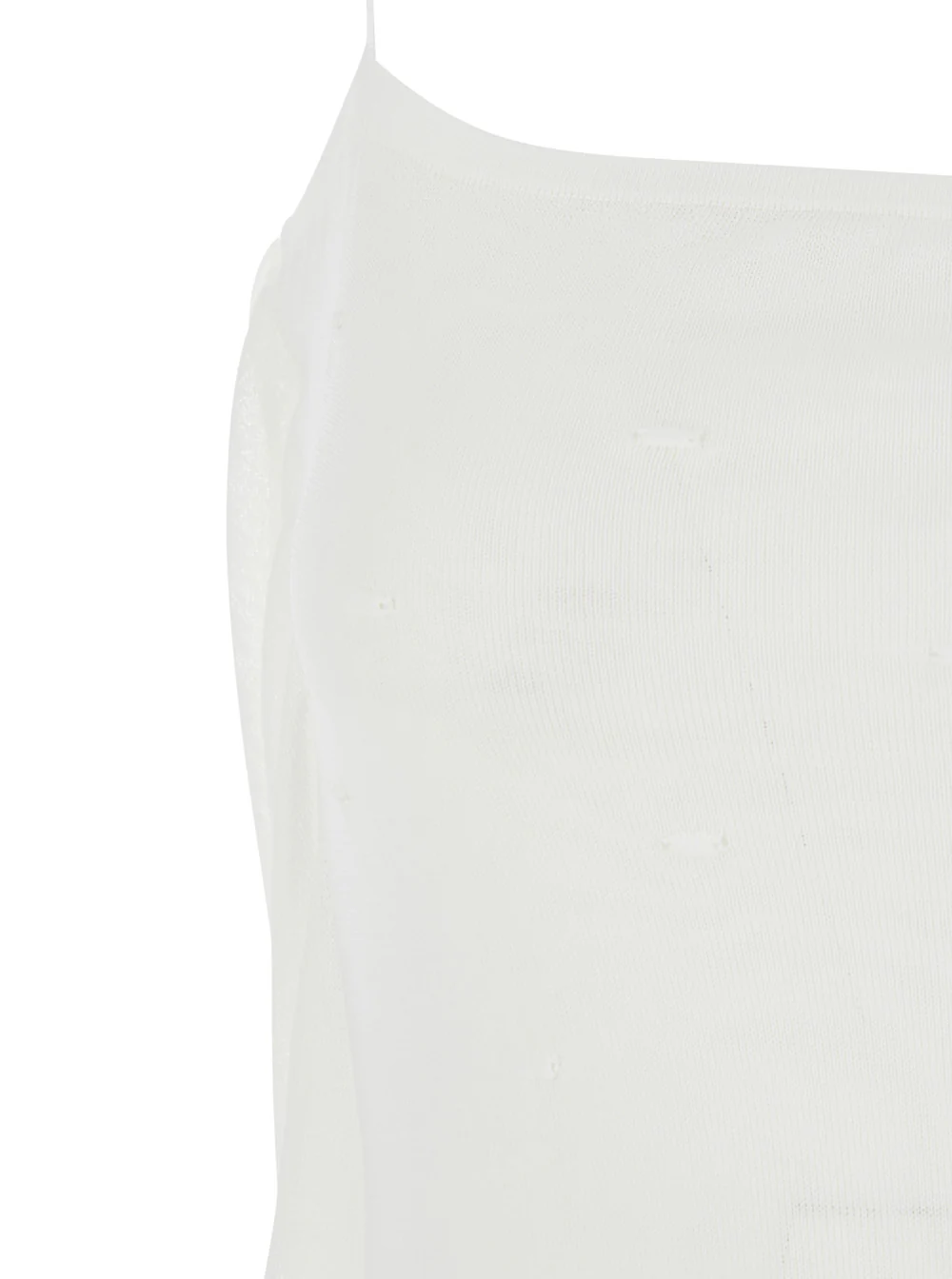 Jacquemus Women White Dress With Straight Neckline In Tech Fabric Woman - Image 3