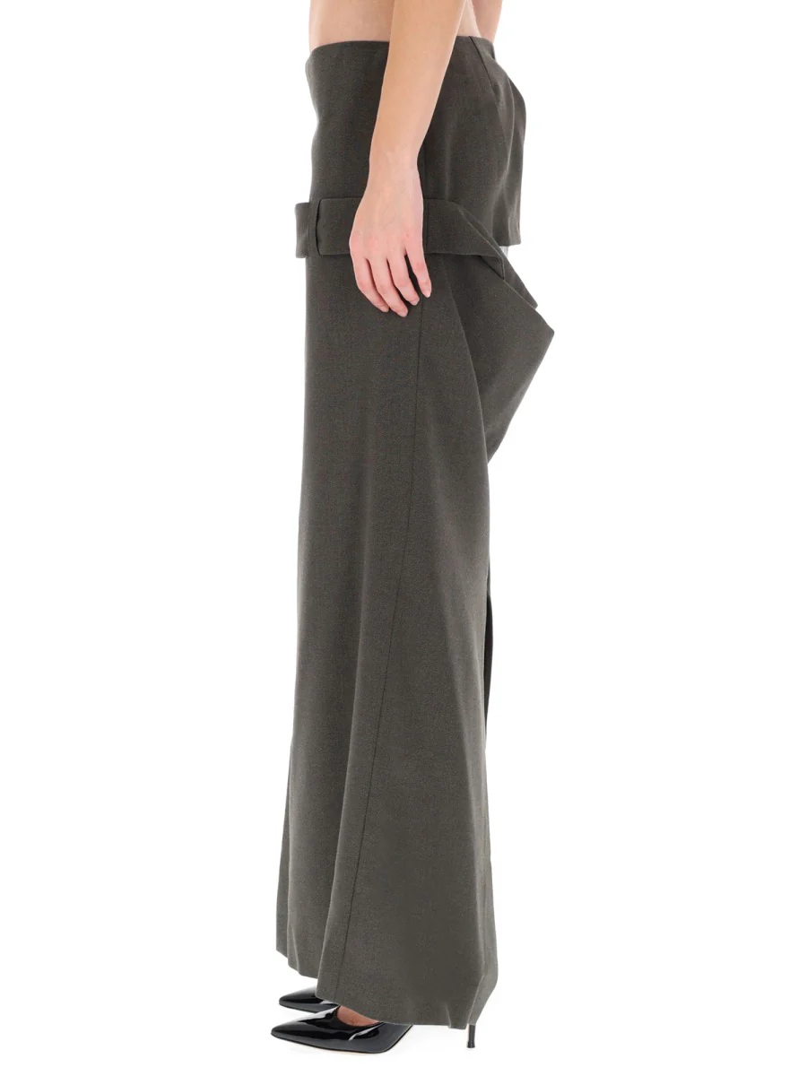 Jean Paul Gaultier Women Deconstructed Skirt With Martingale Detail - Image 3