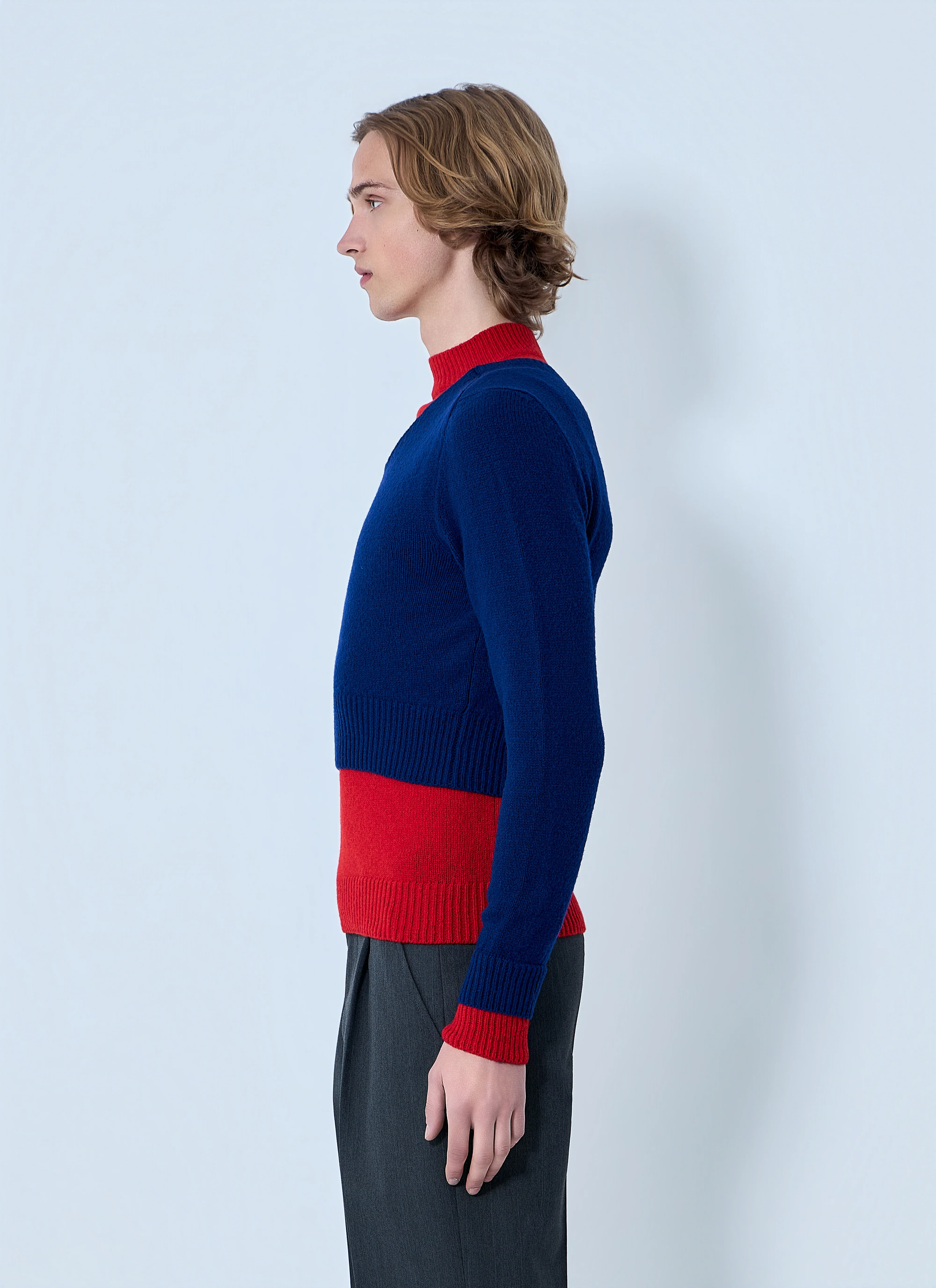 Jil Sander Men Layered Knit Sweater - Image 3